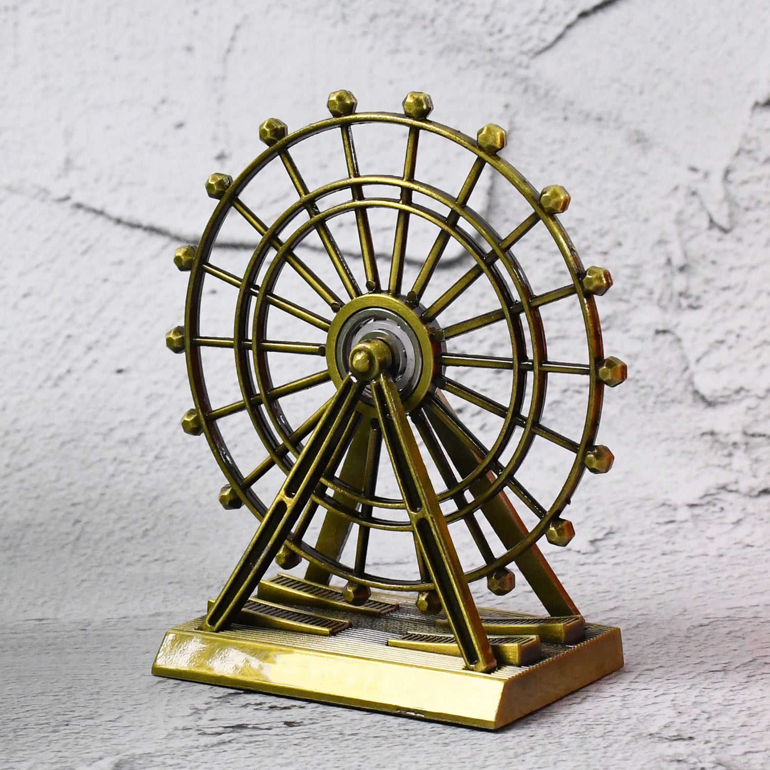 Metal Desktop Table Decoration Cabinet Wheel Tower (1 Pc) - Shivani Jaswal Metal Desktop Table Decoration Cabinet Wheel Tower (1 Pc)