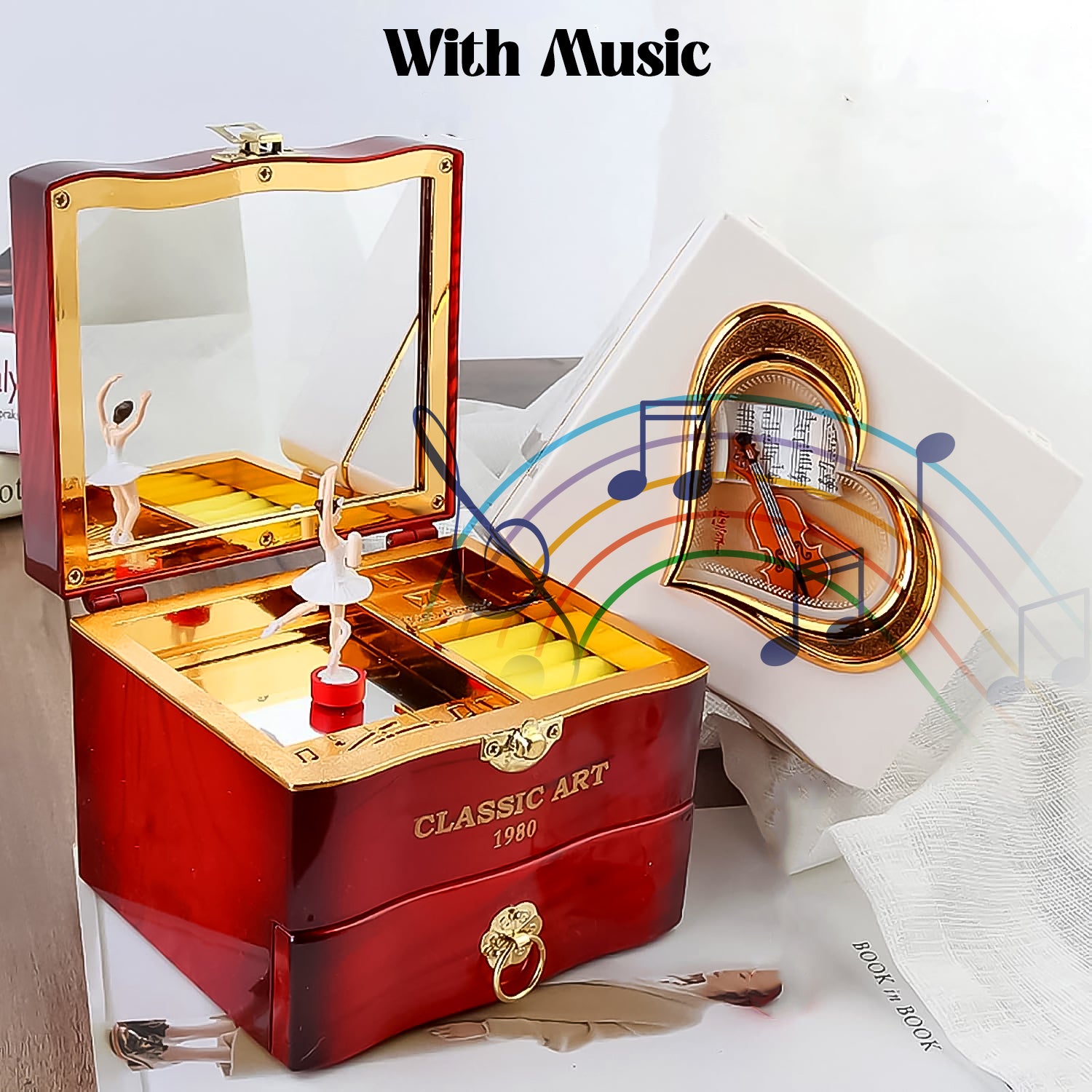 Dancer Ballerina Piano Music Box Hand Crank Music Plastic Box Gift (1 Pc) - Shivani Jaswal Dancer Ballerina Piano Music Box Hand Crank Music Plastic Box Gift (1 Pc)