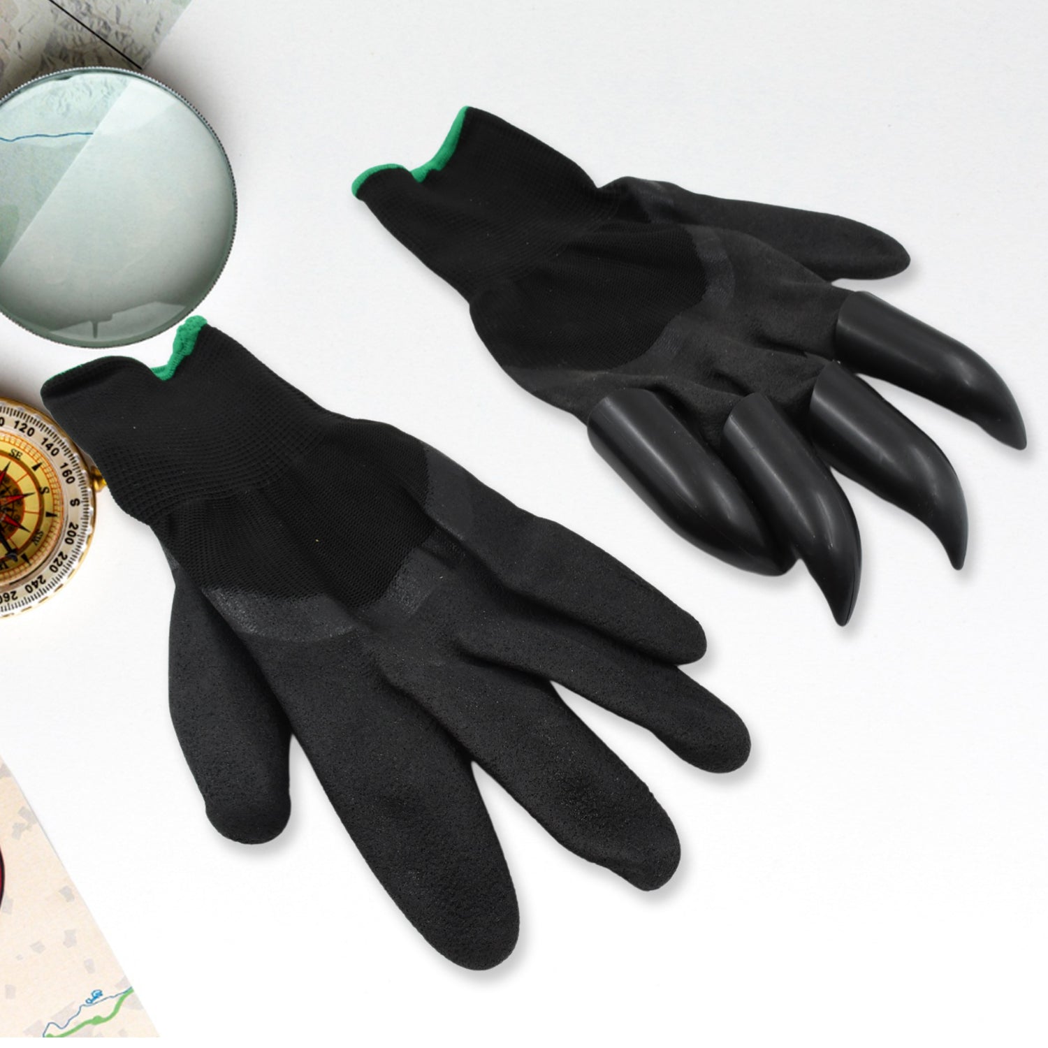 Garden Farming Gloves With Hand Fingertips & Plastic Claws (1 Pair) - Shivani Jaswal Garden Farming Gloves With Hand Fingertips & Plastic Claws (1 Pair)