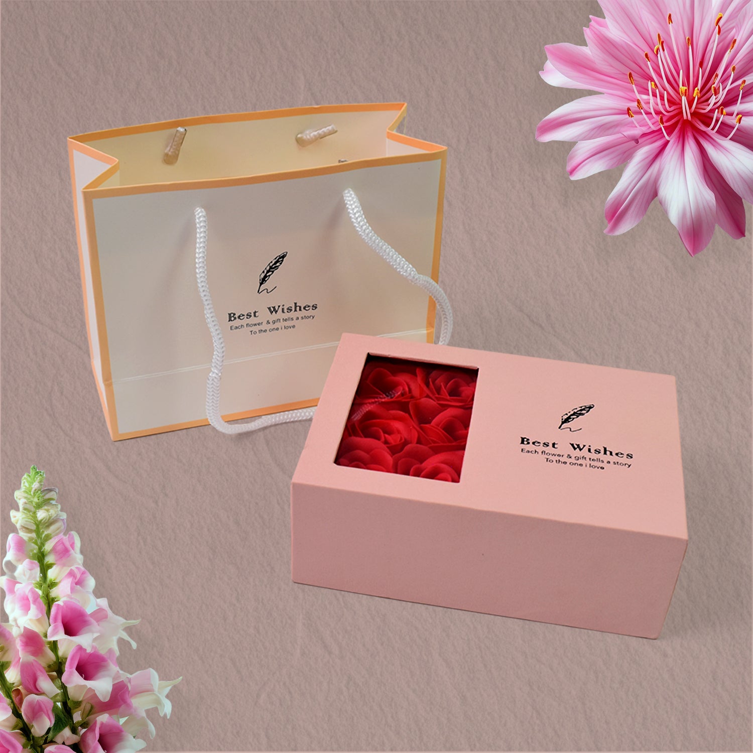 Jewellery Gift Box with Lids & Roses Packaging Box with 6 Roses (1 Set) - Shivani Jaswal Jewellery Gift Box with Lids & Roses Packaging Box with 6 Roses (1 Set)