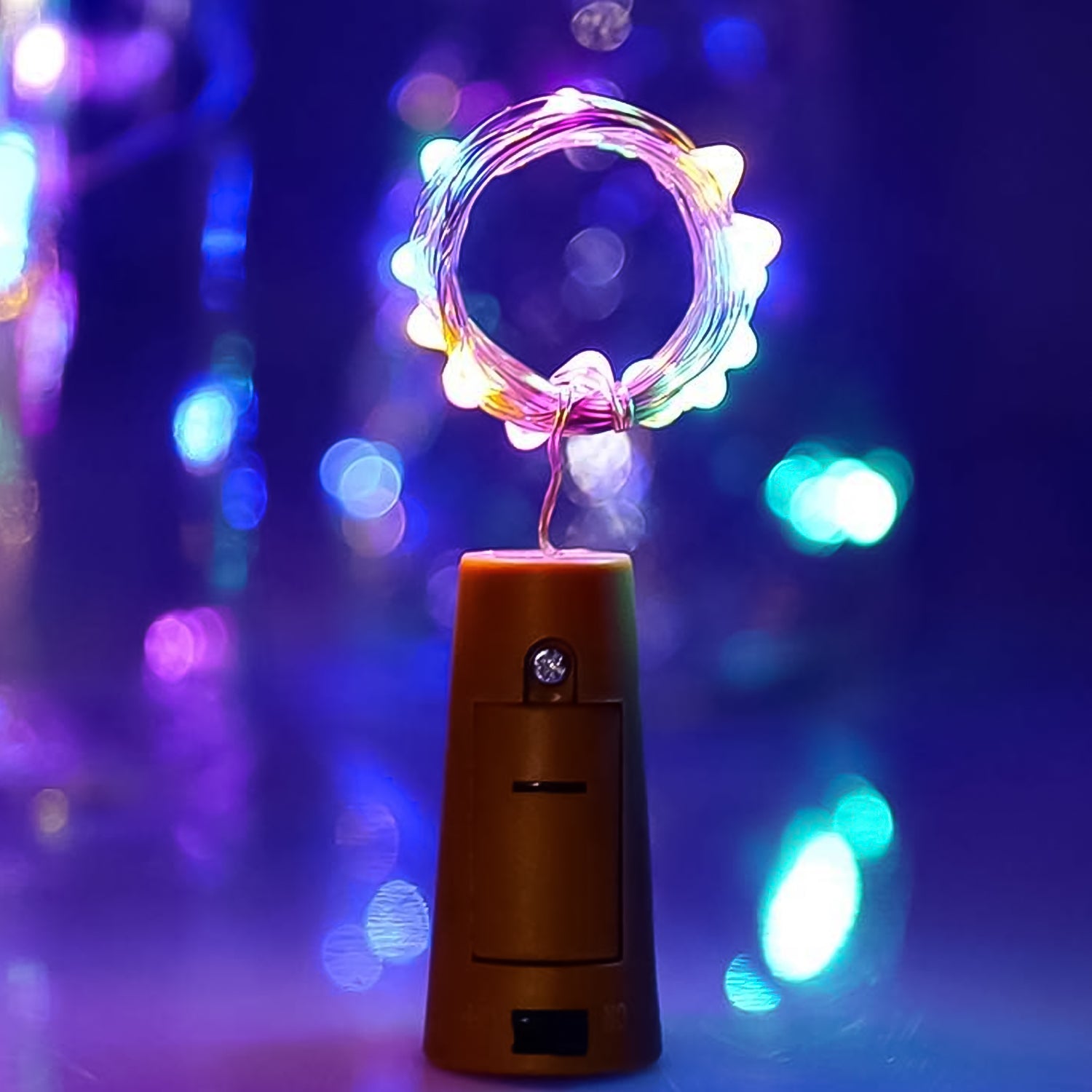 Wine Bottle Cork LED String Light, 2M Cable Multicolor, Battery Operated (1 Pc) - Shivani Jaswal Wine Bottle Cork LED String Light, 2M Cable Multicolor, Battery Operated (1 Pc)