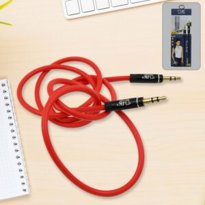 JK Aux Cable 3.5mm gold-plated Pin for Mobile and Tablet Home, Car (1 Pc / 1000MM)