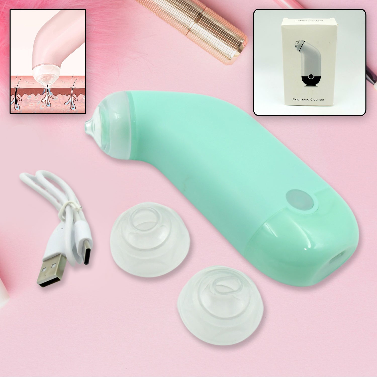 Mini Handheld Vacuum Blackhead Remover – Facial Massage & Spot Lifting (1 Pc) - Shivani Jaswal Mini Handheld Vacuum Blackhead Remover – Facial Massage & Spot Lifting (1 Pc)
