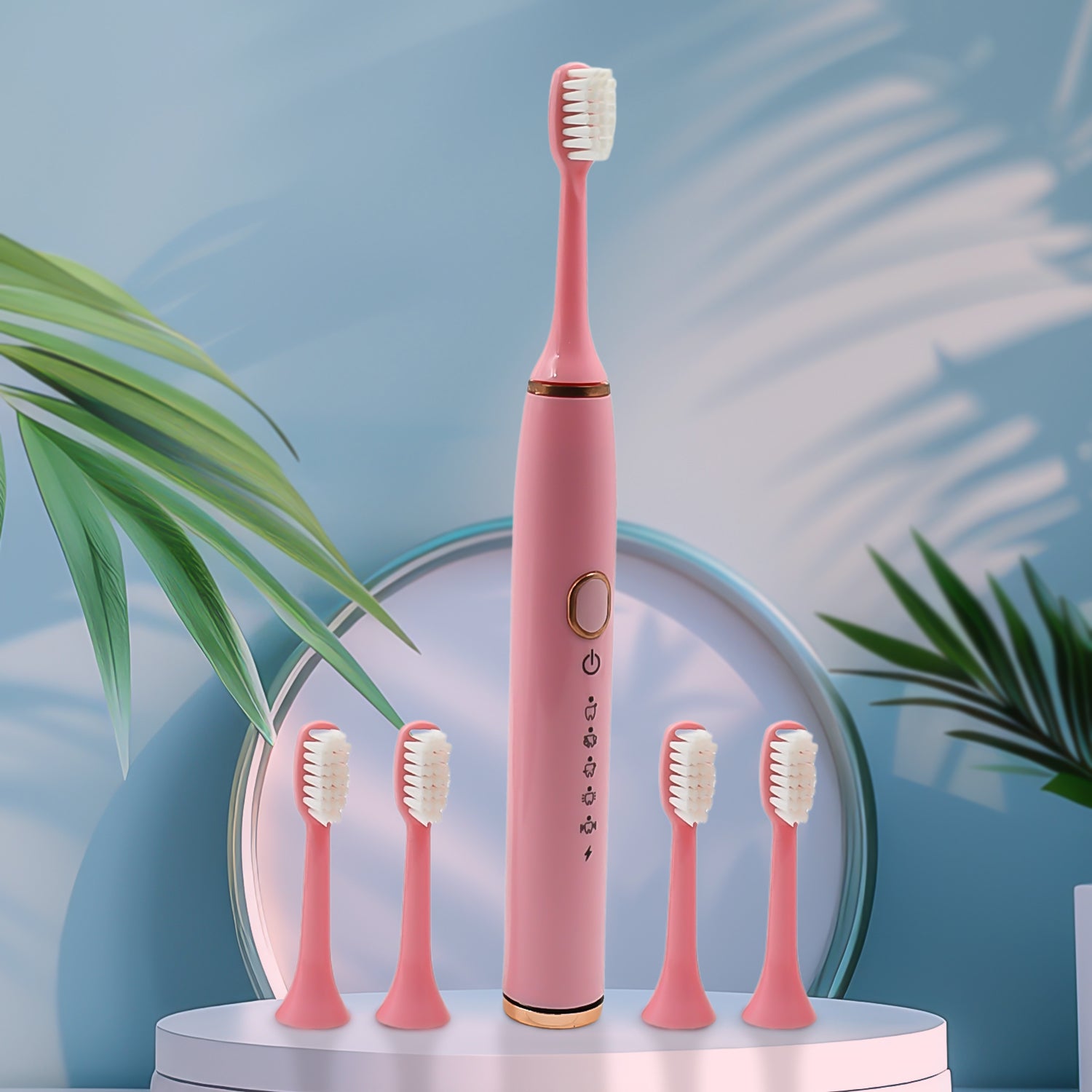 Adult Waterproof Electric Toothbrush with Extra 4 Toothbrush Head (1 Pc / USB Charging Operated / Mix Colour) - Shivani Jaswal Adult Waterproof Electric Toothbrush with Extra 4 Toothbrush Head (1 Pc / USB Charging Operated / Mix Colour)