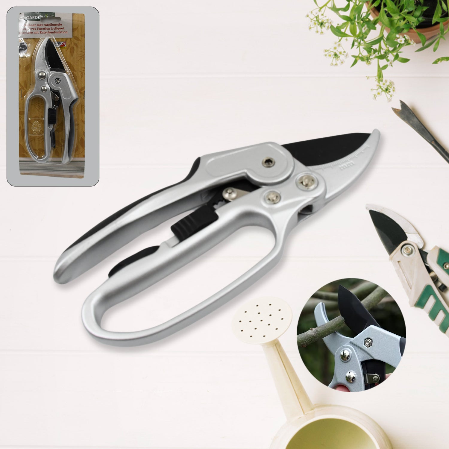 Pruning Shear Garden Shear Steel, Hand Shears, 20 Cm / 8 inch (1 Pc) - Shivani Jaswal Pruning Shear Garden Shear Steel, Hand Shears, 20 Cm / 8 inch (1 Pc)