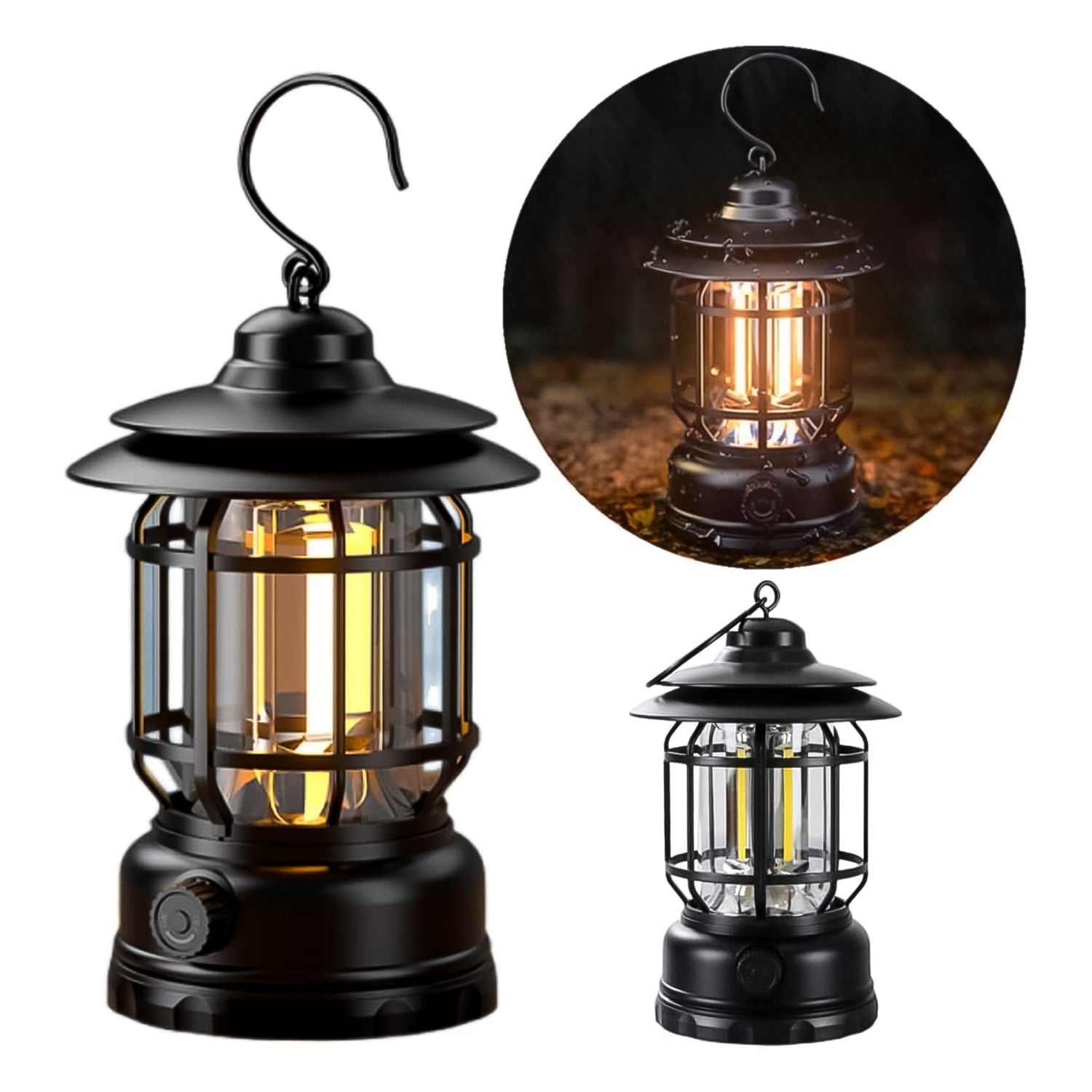 LED Camping Lante Light Retro Style Lighting Battery Type-c Rechargeable (1 Pc) - Shivani Jaswal LED Camping Lante Light Retro Style Lighting Battery Type-c Rechargeable (1 Pc)