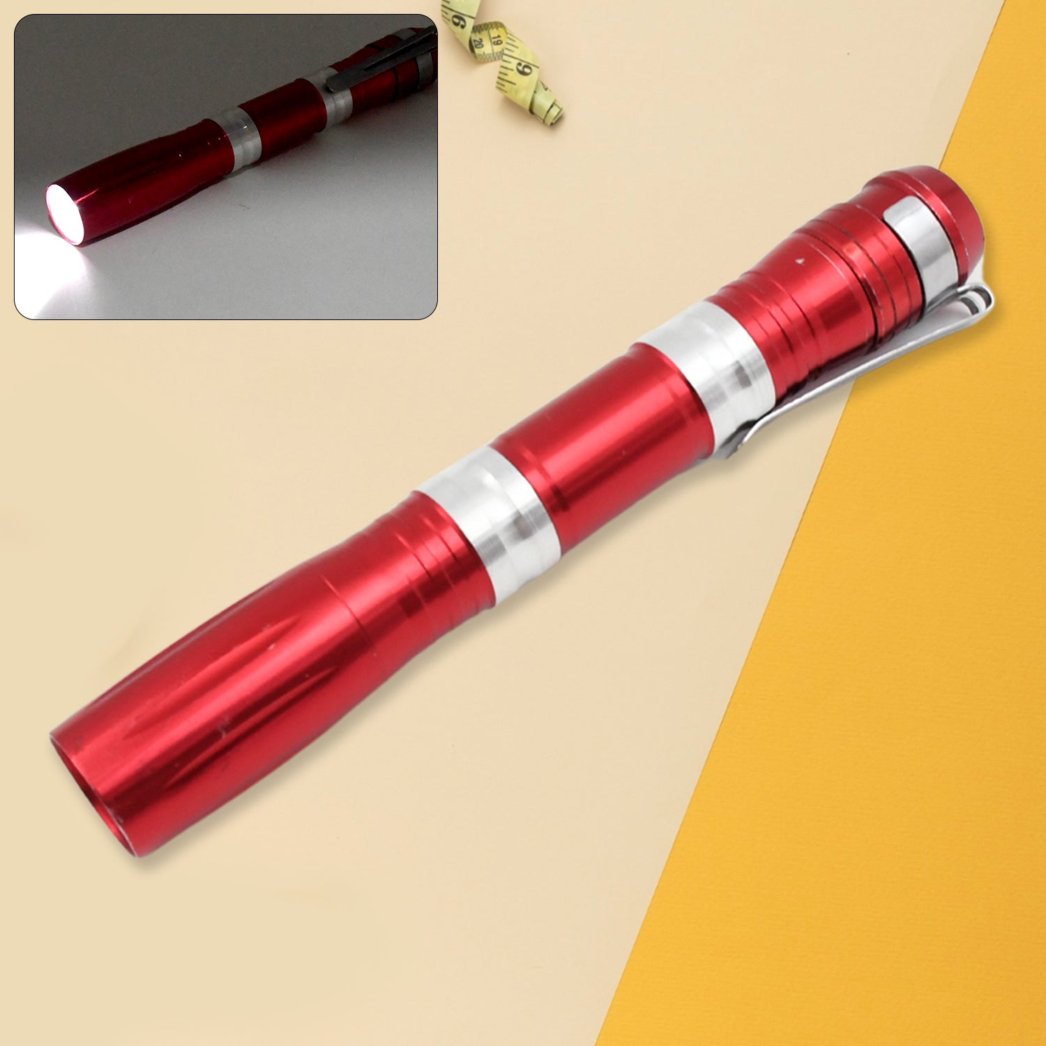 Portable Mini Torch / Flashlight LED Powerful High Lumens Pen Light with Clip, Portable Pocket Compact Torch for Emergency AA Battery operated (1 Pc / Battery not included) - Shivani Jaswal Portable Mini Torch / Flashlight LED Powerful High Lumens Pen Light with Clip, Portable Pocket Compact Torch for Emergency AA Battery operated (1 Pc / Battery not included)