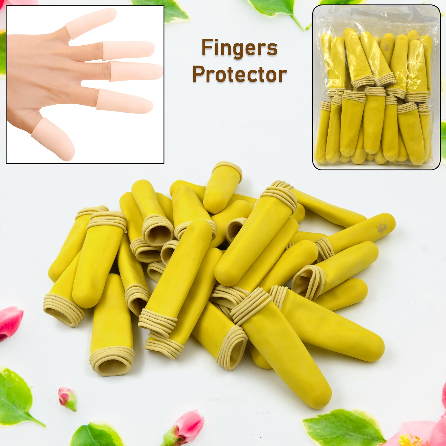 Finger Caps, Silicone Finger Protectors Sleeves (Finger Cots / 145 Pcs Set Approx) - Shivani Jaswal Finger Caps, Silicone Finger Protectors Sleeves (Finger Cots / 145 Pcs Set Approx)