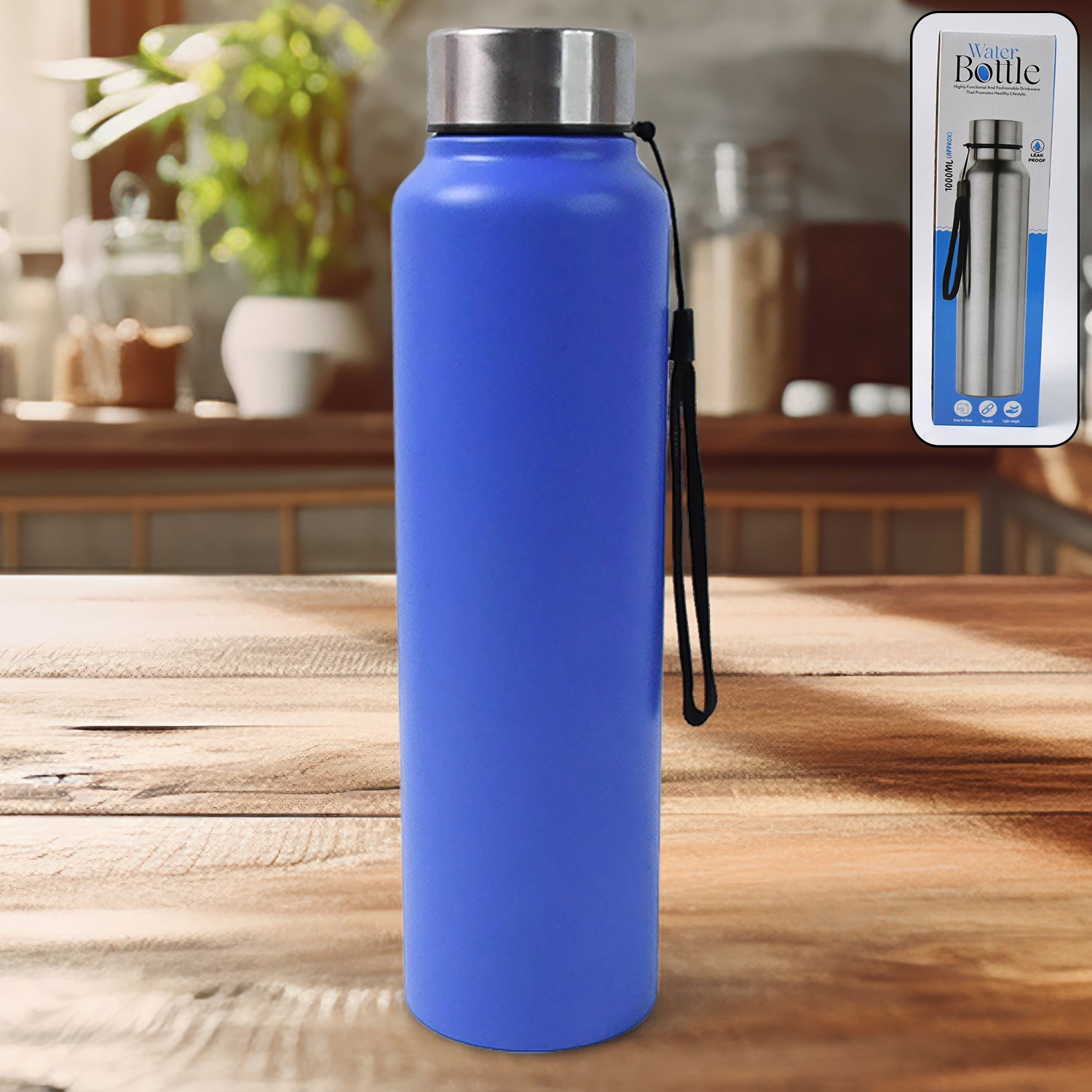 Stainless Steel Double Wall Vacuum-Insulated Drink Water Bottle (1000 ML) - Shivani Jaswal Stainless Steel Double Wall Vacuum-Insulated Drink Water Bottle (1000 ML)