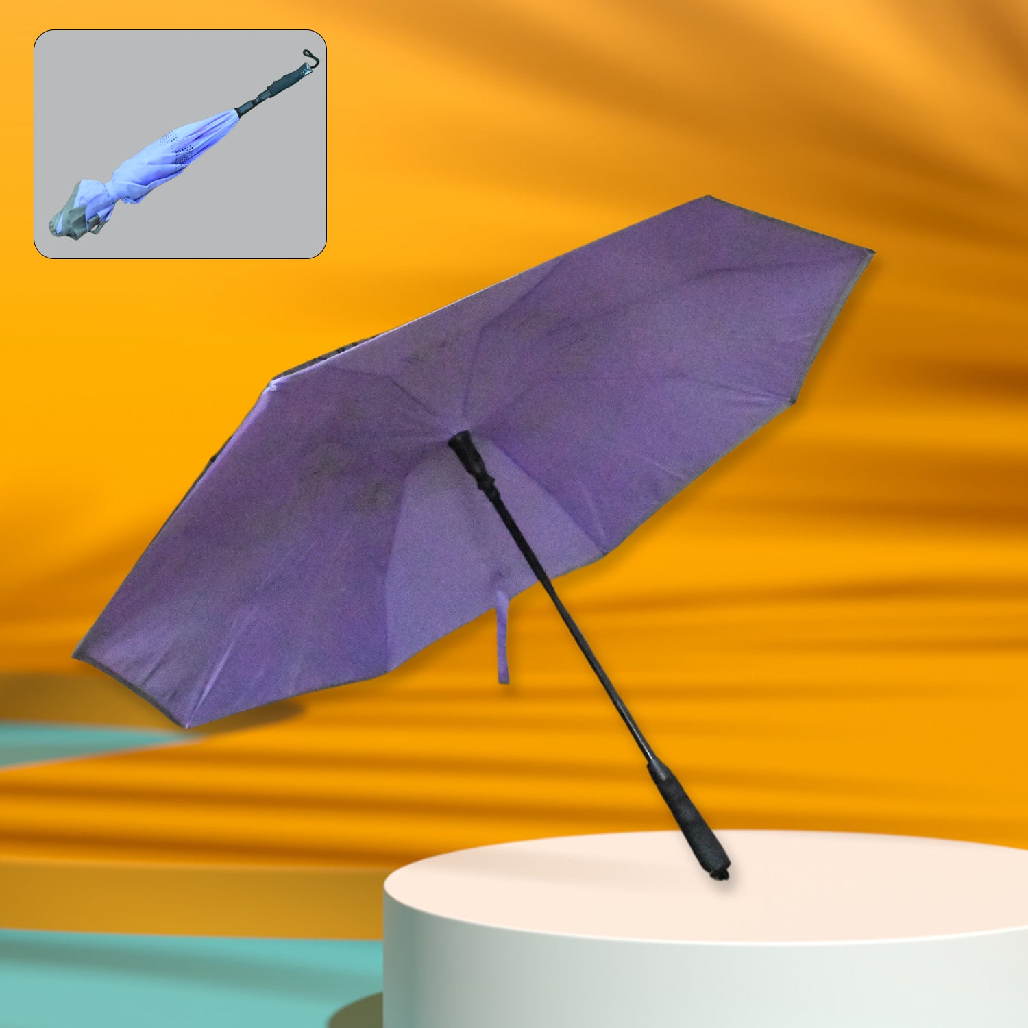 Travel Umbrella Windproof Umbrella Compact Folding Reverse Umbrella Unique Folding Umbrella (1 pc) - Shivani Jaswal Travel Umbrella Windproof Umbrella Compact Folding Reverse Umbrella Unique Folding Umbrella (1 pc)