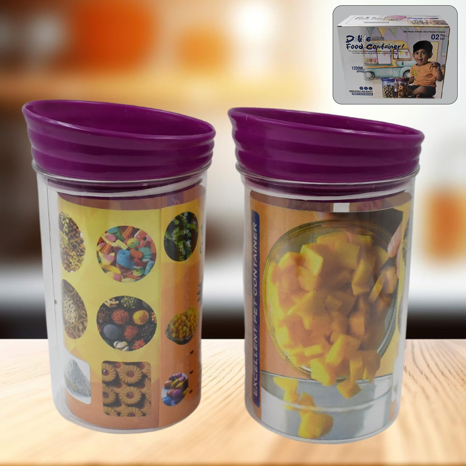 Plastic Premium Quality Kitchen Food Containers Set (1200ml Approx, Set Of 2 Pc) - Shivani Jaswal Plastic Premium Quality Kitchen Food Containers Set (1200ml Approx, Set Of 2 Pc)