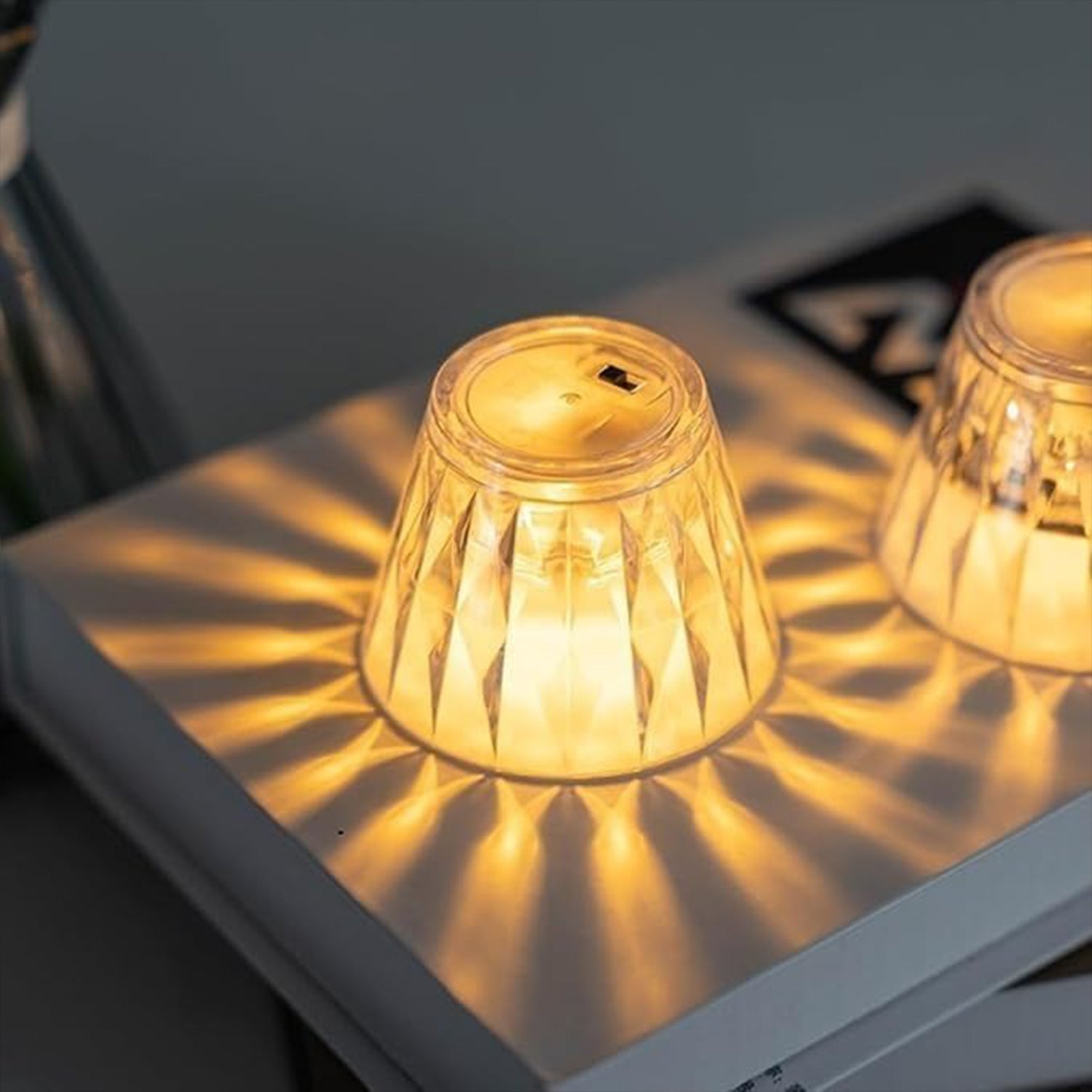 Cup Shape Crystal Table Lamp (1 Pc) - Shivani Jaswal Cup Shape Crystal Table Lamp (1 Pc)
