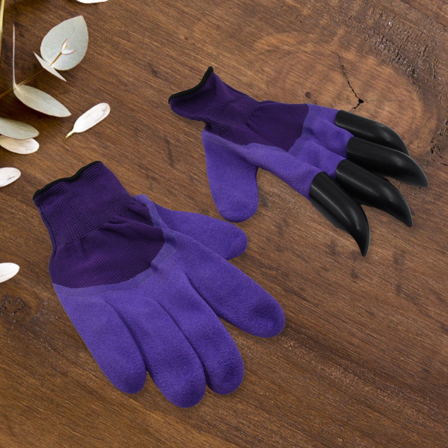 Garden Farming Gloves With Hand Fingertips & Plastic Claws (1 Pair) - Shivani Jaswal Garden Farming Gloves With Hand Fingertips & Plastic Claws (1 Pair)