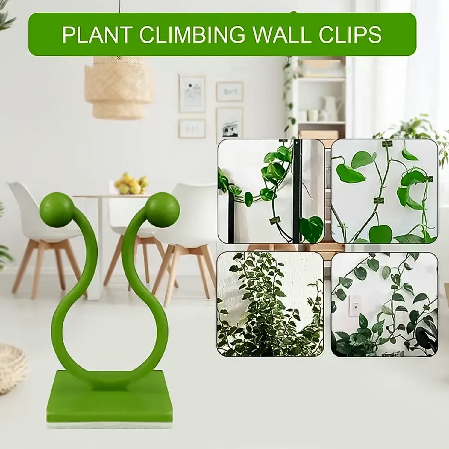 Plant Climbing Wall Fixture Clip Self-Adhesive Hook (100 Pcs Set) - Shivani Jaswal Plant Climbing Wall Fixture Clip Self-Adhesive Hook (100 Pcs Set)