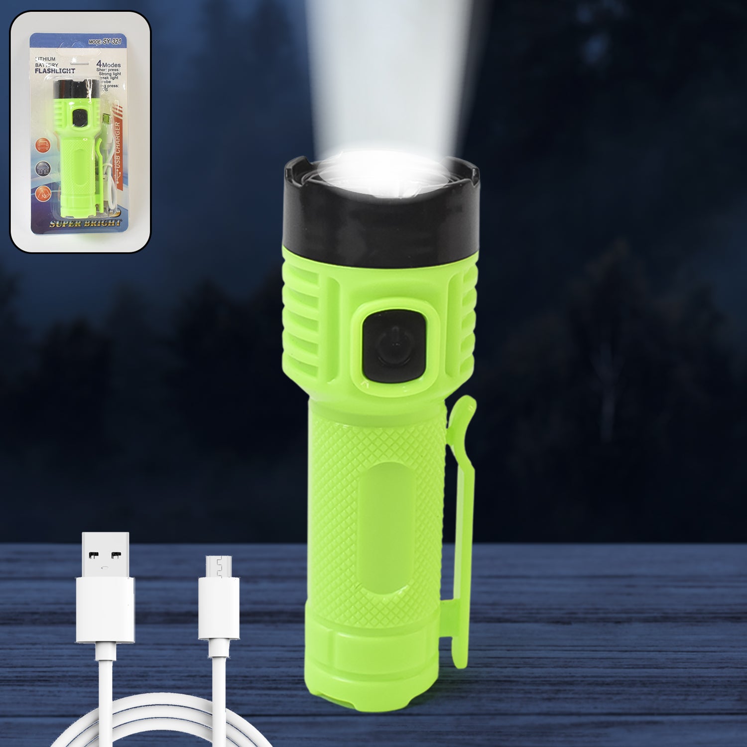 4 Modes Super Bright Led Torch High Lumens Fast Charging Flashlight / Torch (1 Pc) - Shivani Jaswal 4 Modes Super Bright Led Torch High Lumens Fast Charging Flashlight / Torch (1 Pc)