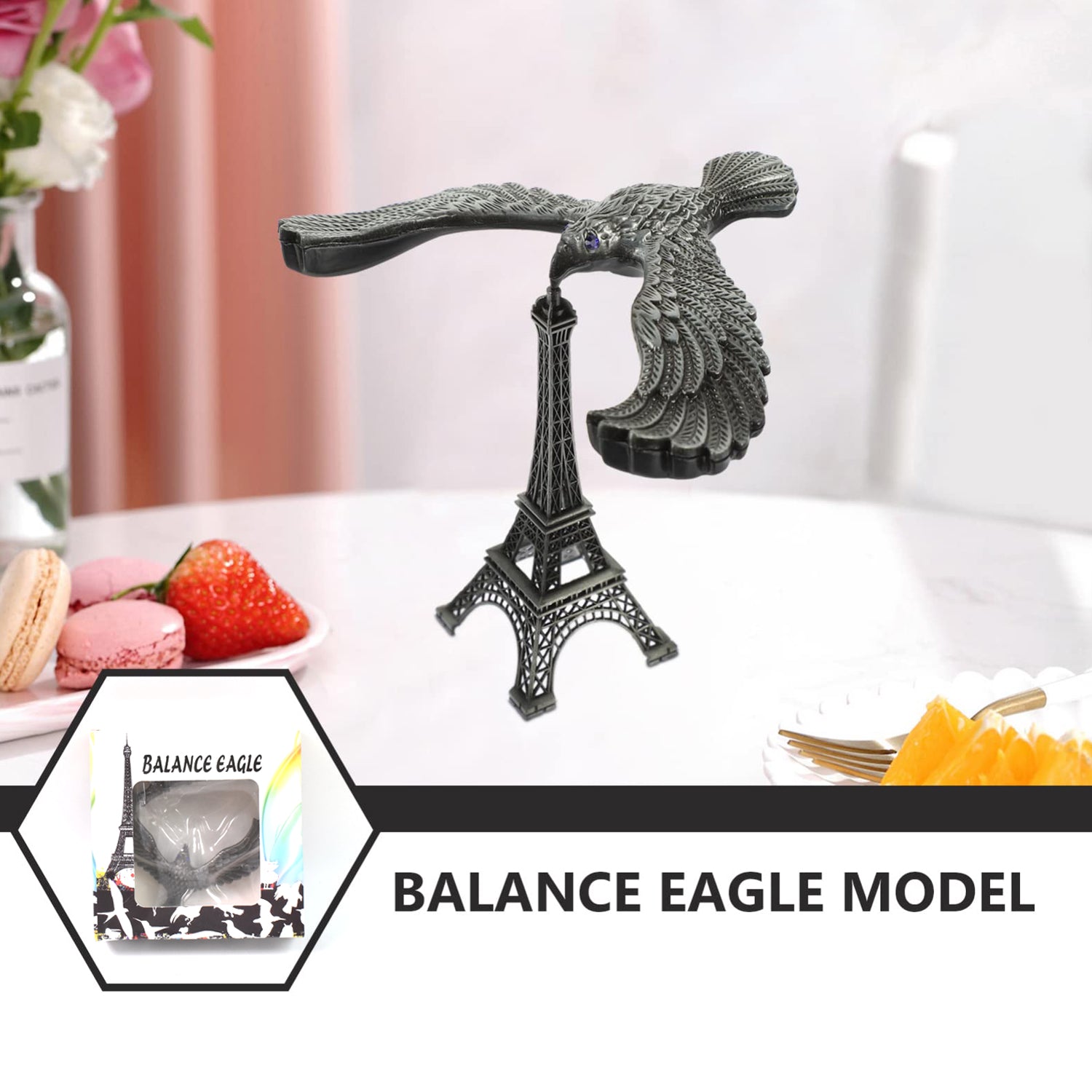 Balancing Bird Metal Eiffel Tower Statue Balance Eagle Toy (1 Set) - Shivani Jaswal Balancing Bird Metal Eiffel Tower Statue Balance Eagle Toy (1 Set)