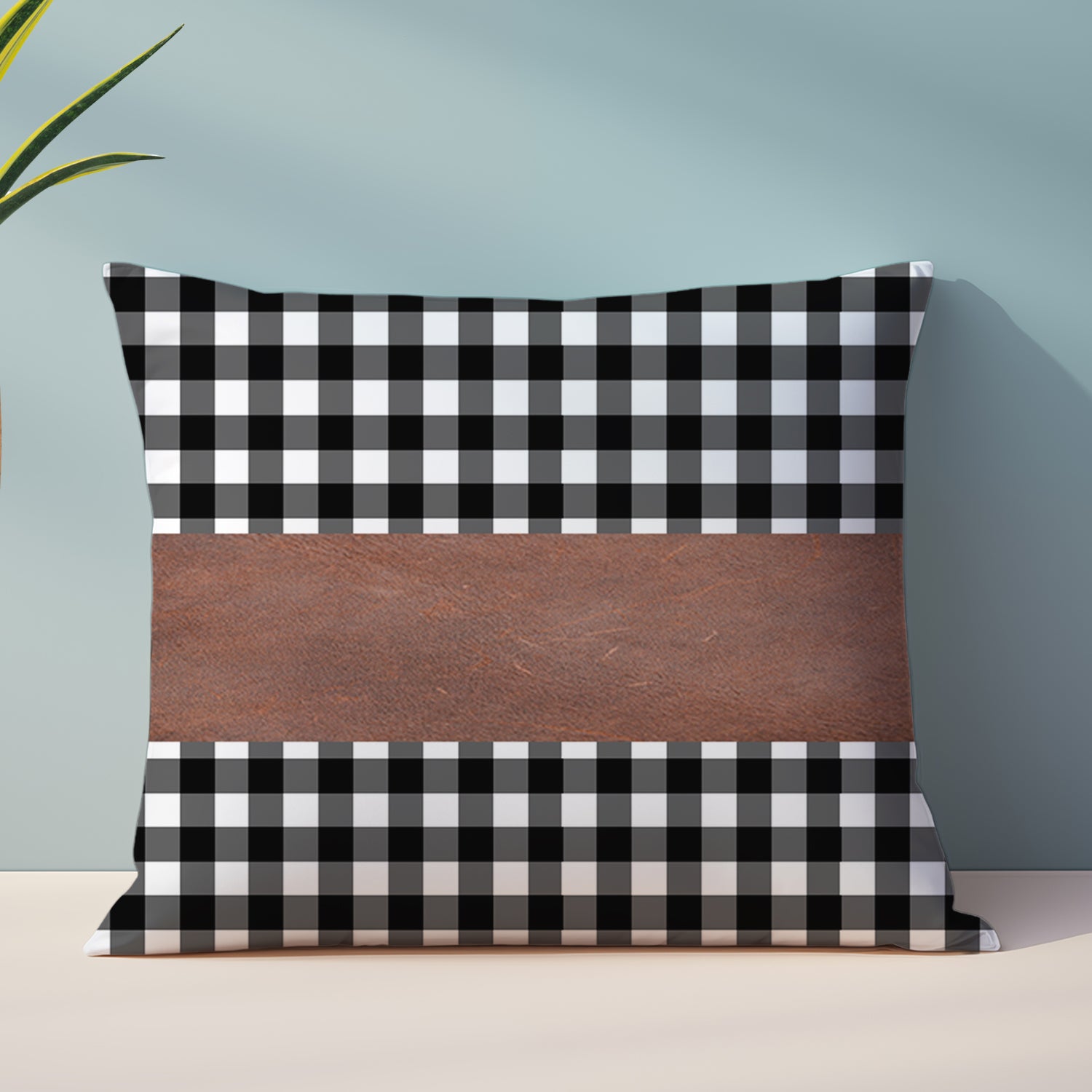 Pillow Covers, Leather & Cotton Cushion Covers (19 × 12 Inch / 1 Pair / 2 Pc) - Shivani Jaswal Pillow Covers, Leather & Cotton Cushion Covers (19 × 12 Inch / 1 Pair / 2 Pc)