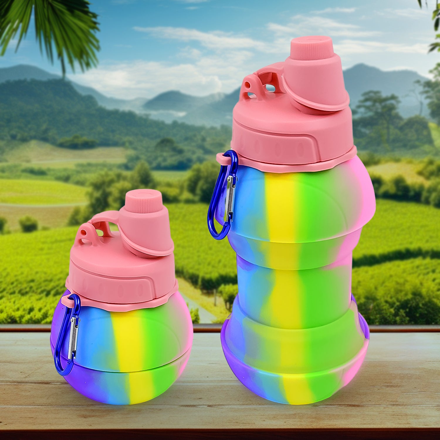 Flexible Collapsible Silicone Sports Water Bottle (260 ML / 20 CM Folding) - Shivani Jaswal Flexible Collapsible Silicone Sports Water Bottle (260 ML / 20 CM Folding)