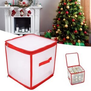 Storage Box Transparent PVC Zipper Sealed Lasting Sock Organizer with Compartment (30Ã—30 CM / Inside Cardboard sheet)