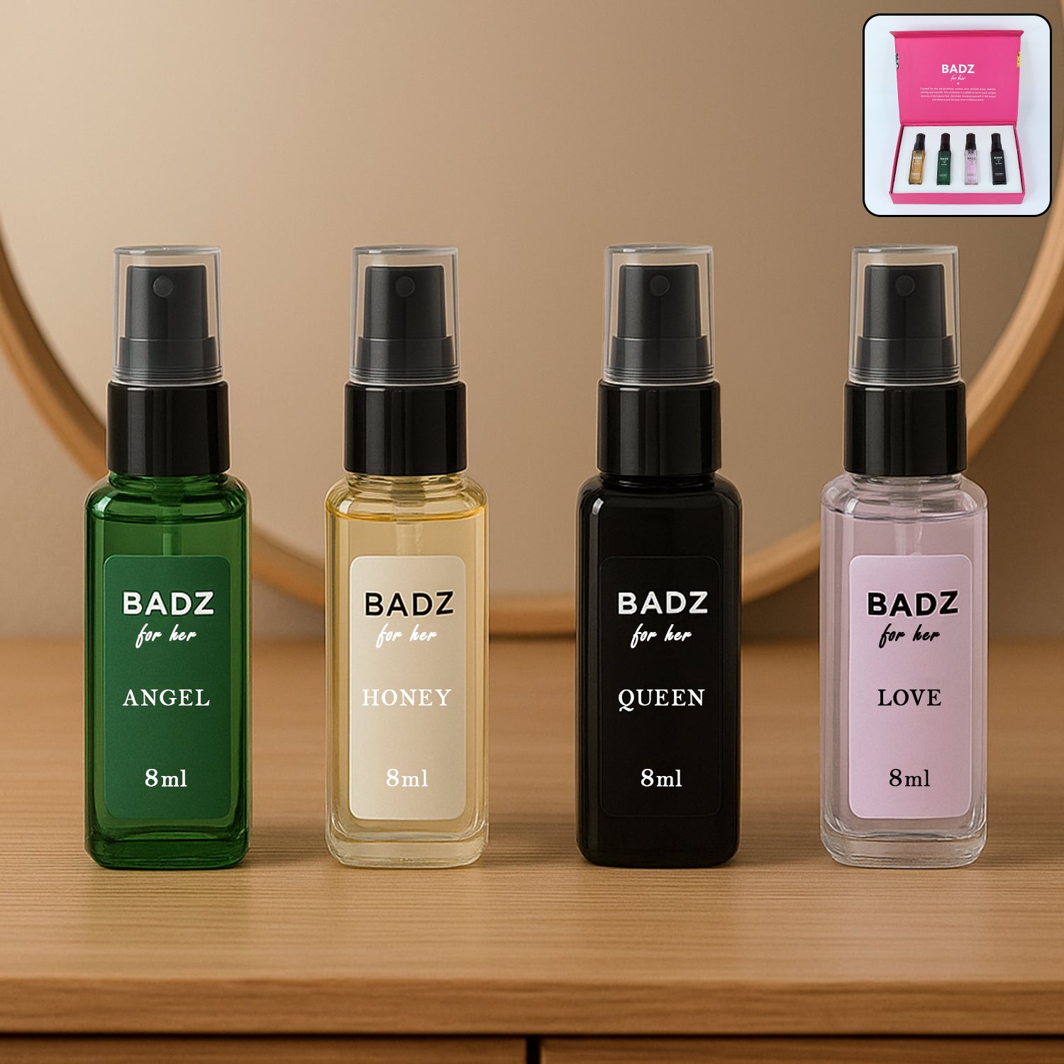 Mini Perfume Spray 8ML (Mix fragrance & 4 Pc) - Shivani Jaswal Mini Perfume Spray 8ML (Mix fragrance & 4 Pc)