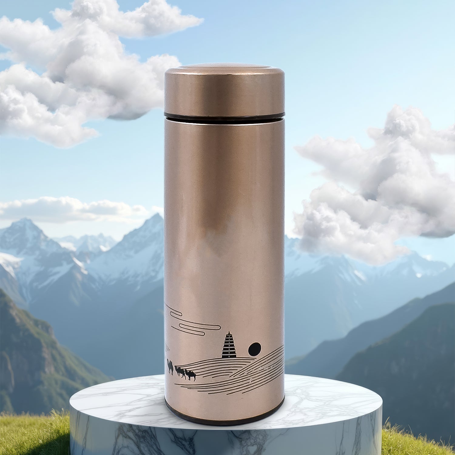 Vacuum Bottle, Double Wall Vacuum Mug, Stainless Steel water Bottle (350 ML Approx) - Shivani Jaswal Vacuum Bottle, Double Wall Vacuum Mug, Stainless Steel water Bottle (350 ML Approx)