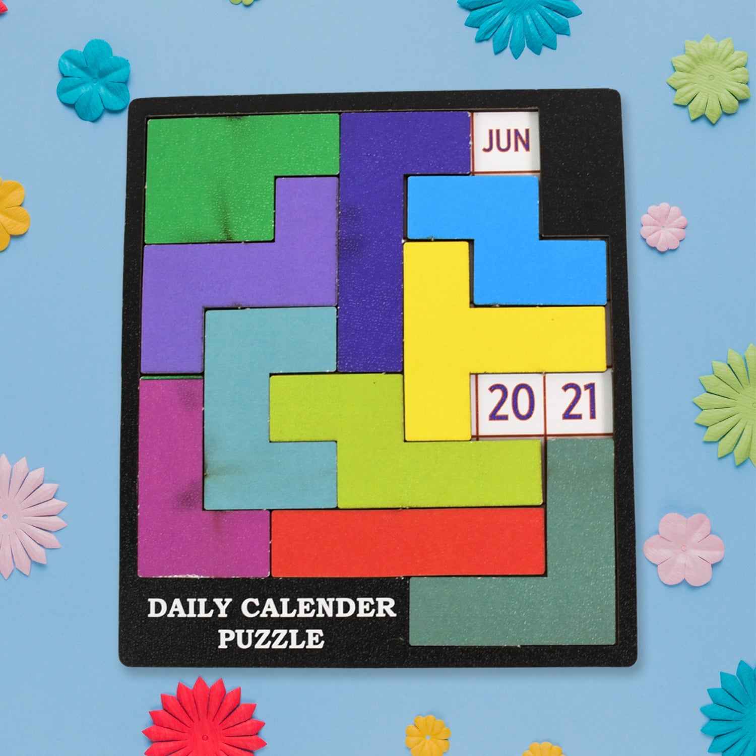 Wooden Daily Calendar Puzzle (Multicolor / 1 Set) - Shivani Jaswal Wooden Daily Calendar Puzzle (Multicolor / 1 Set)