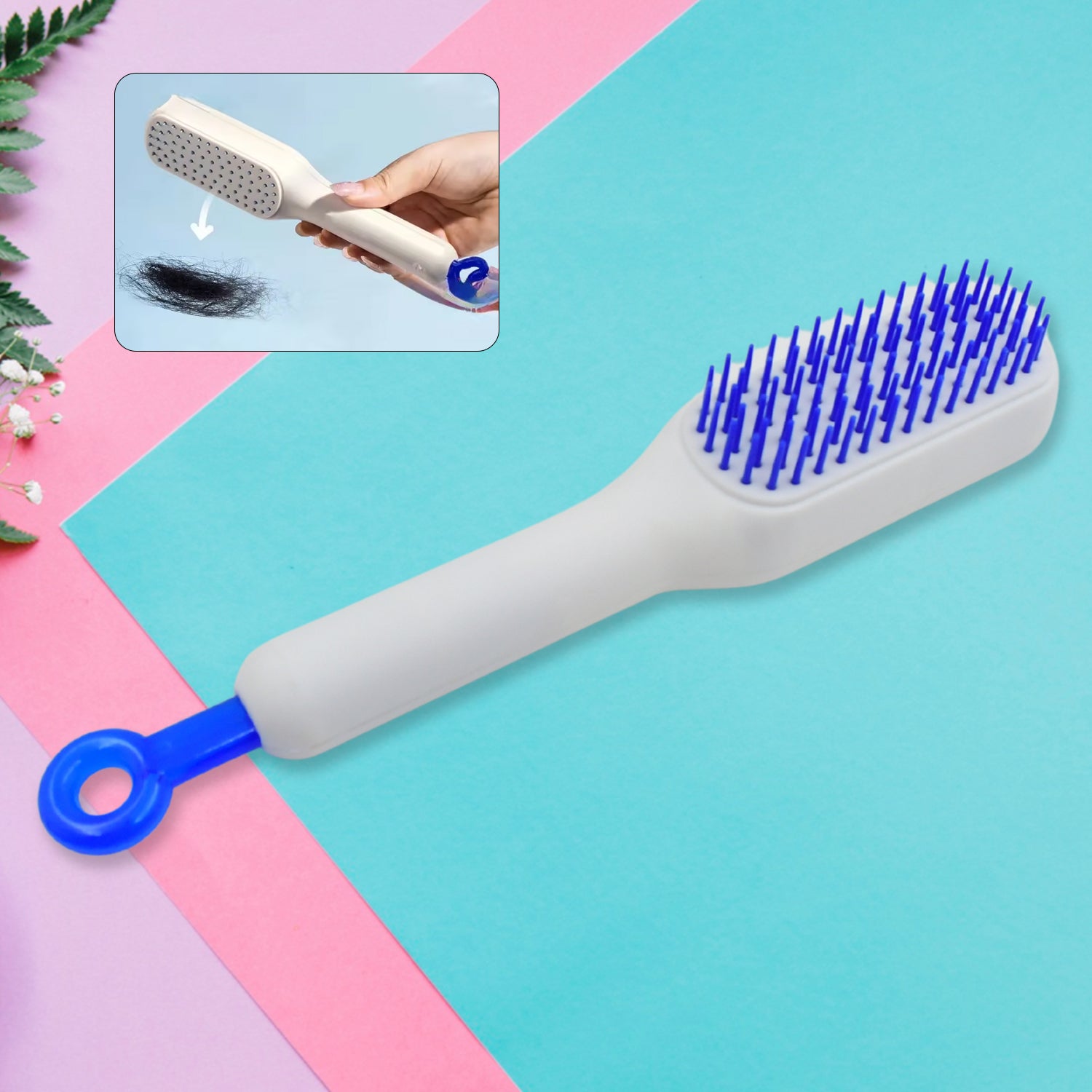 Self-Cleaning Hairbrush – Anti-Static, Detangling, Rotating Massage Comb, Hair accessories - Shivani Jaswal Self-Cleaning Hairbrush – Anti-Static, Detangling, Rotating Massage Comb, Hair accessories