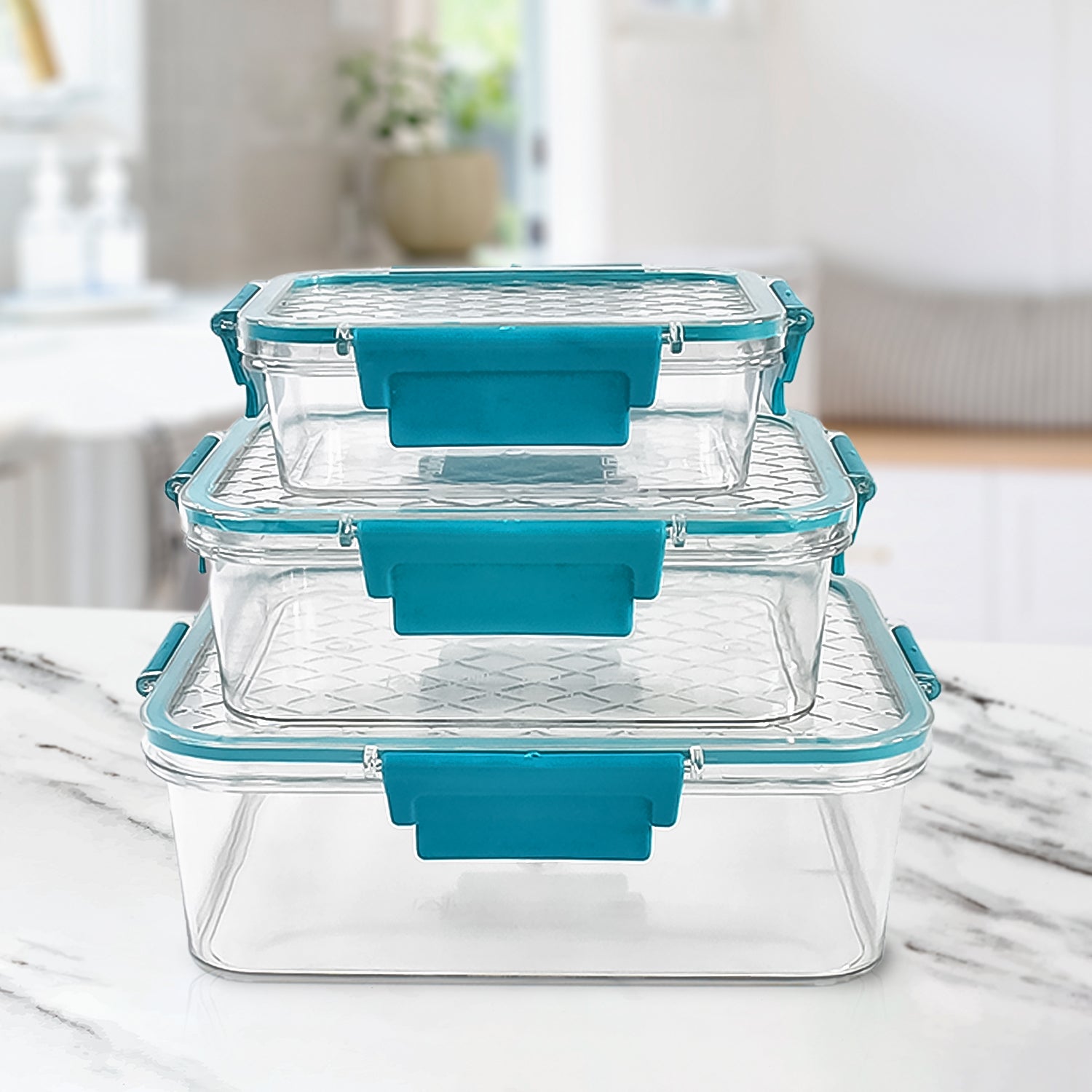 Multipurpose Plastic Containers / Lunch Boxes (3 Pcs Set / 1500, 750, 350 ML Approx) - Shivani Jaswal Multipurpose Plastic Containers / Lunch Boxes (3 Pcs Set / 1500, 750, 350 ML Approx)