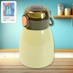 Vacuum Insulation Flask Bottle with Straw for Sports Adult Children (Approx 480ml)