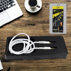 JK Aux Cable for Mobile and Tablet Home / Car Stereos & More (1 Pc / 1000MM)