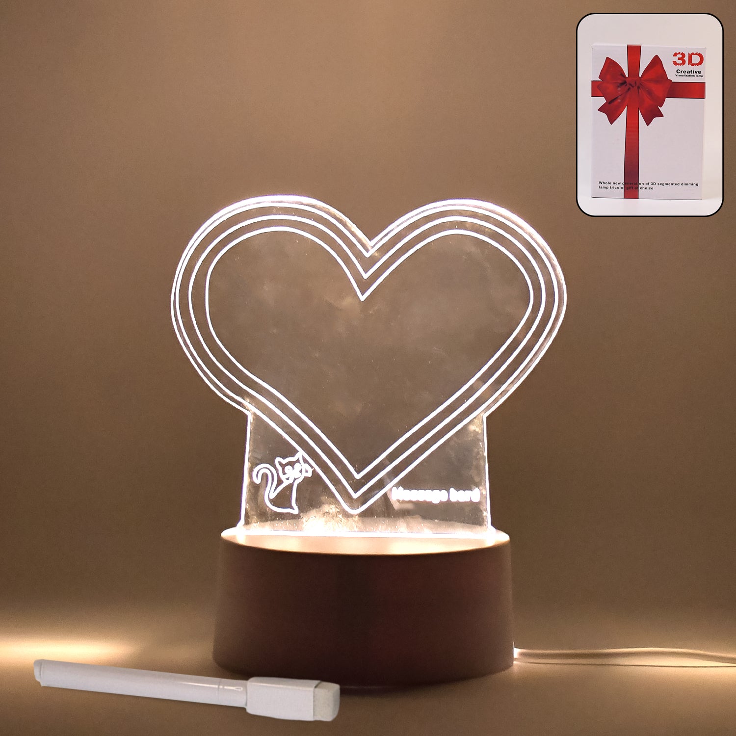 Creative Visualization Lamp 3D Acrylic Decorative Lamp With Pen - Shivani Jaswal Creative Visualization Lamp 3D Acrylic Decorative Lamp With Pen