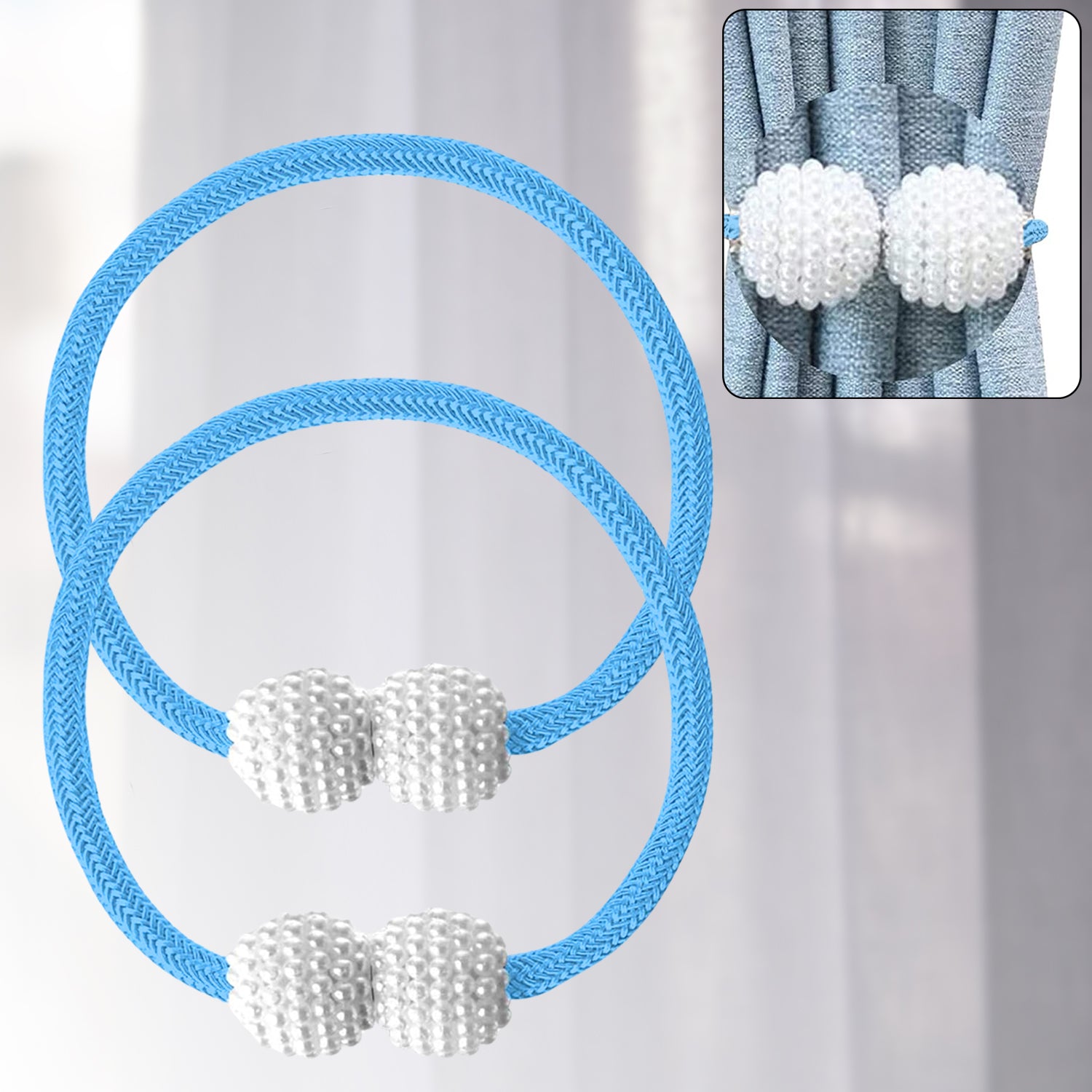Polyester and Magnet Curtain (2 Pc) - Shivani Jaswal Polyester and Magnet Curtain (2 Pc)