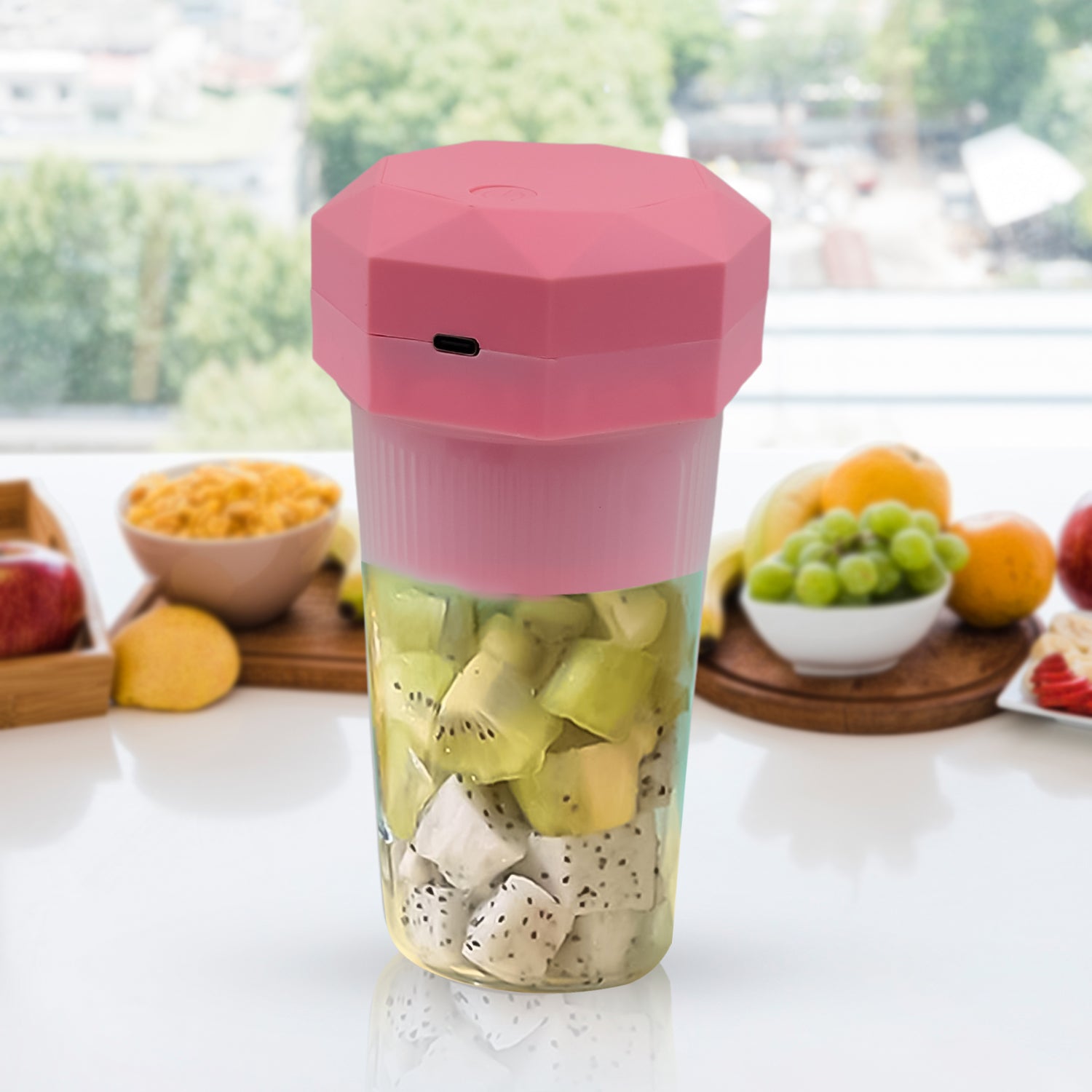 Portable Multifunctional Electric Juicer Cup, USB Juice Maker 6 blade (350 ML) - Shivani Jaswal Portable Multifunctional Electric Juicer Cup, USB Juice Maker 6 blade (350 ML)