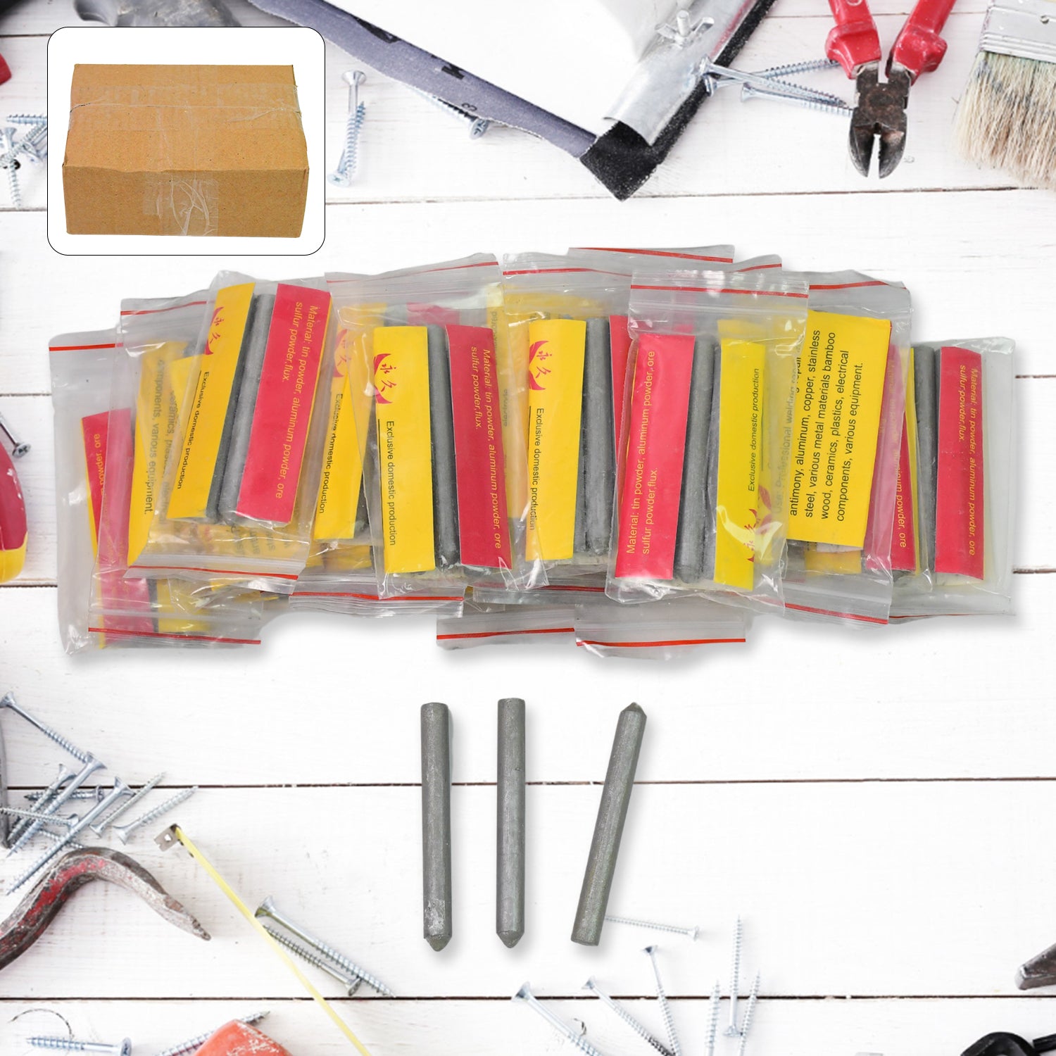 Low Temperature Universal Welding Rod, Aluminium Welding Rods (72 pcs Set / Inside 3 pcs packet) - Shivani Jaswal Low Temperature Universal Welding Rod, Aluminium Welding Rods (72 pcs Set / Inside 3 pcs packet)