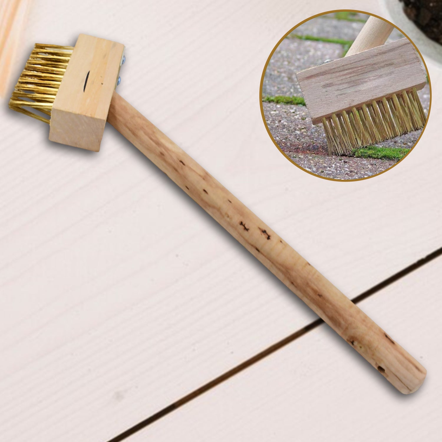Paving Brush Wooden Block Paving Brush Patio Weed Remover Tool (1 Pc) - Shivani Jaswal Paving Brush Wooden Block Paving Brush Patio Weed Remover Tool (1 Pc)