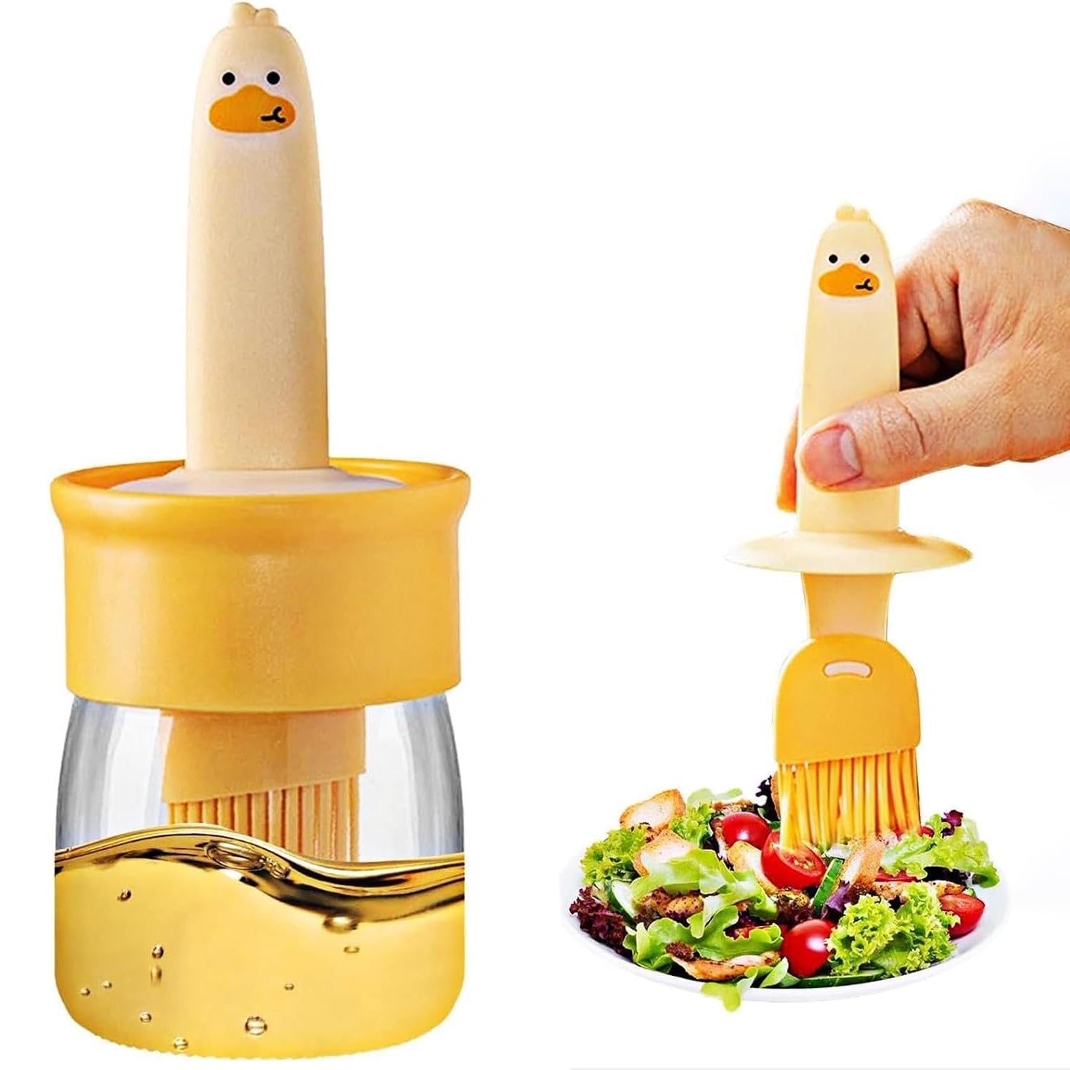 2 in 1 Oil Dispenser Bottle with Silicone Basting Brush (1 Set) - Shivani Jaswal 2 in 1 Oil Dispenser Bottle with Silicone Basting Brush (1 Set)