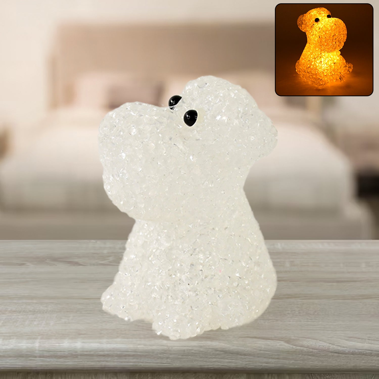 Dog Shape Crystal LED Night Light Lamp – Cute Glowing Animal Decorative Light (1 Pc) - Shivani Jaswal Dog Shape Crystal LED Night Light Lamp – Cute Glowing Animal Decorative Light (1 Pc)