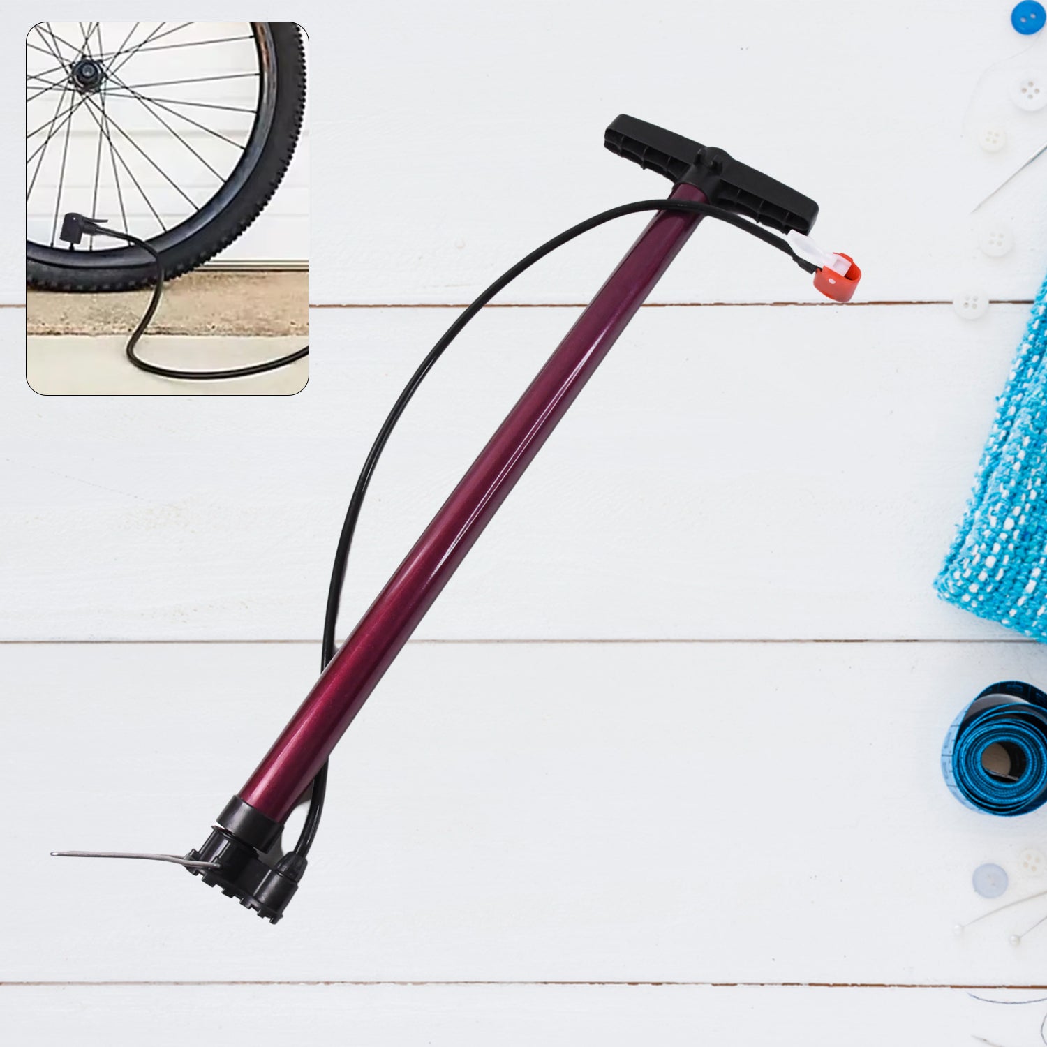 High Pressure Hand Air Pump with Dual Nozzle - Shivani Jaswal High Pressure Hand Air Pump with Dual Nozzle