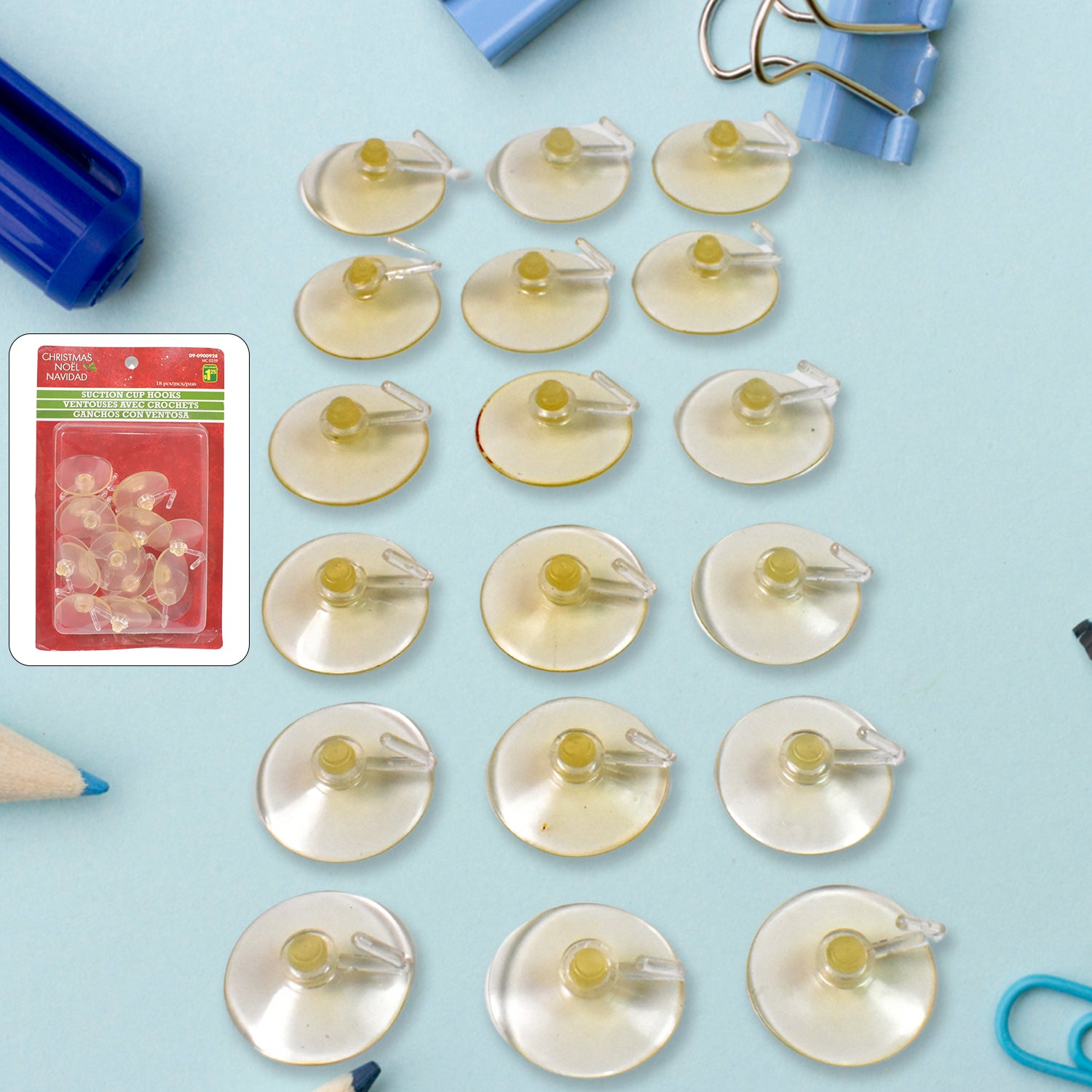 Transparent Rubber Vacuum Sucker, Suction Cup Hooks (18 Pcs Set) - Shivani Jaswal Transparent Rubber Vacuum Sucker, Suction Cup Hooks (18 Pcs Set)
