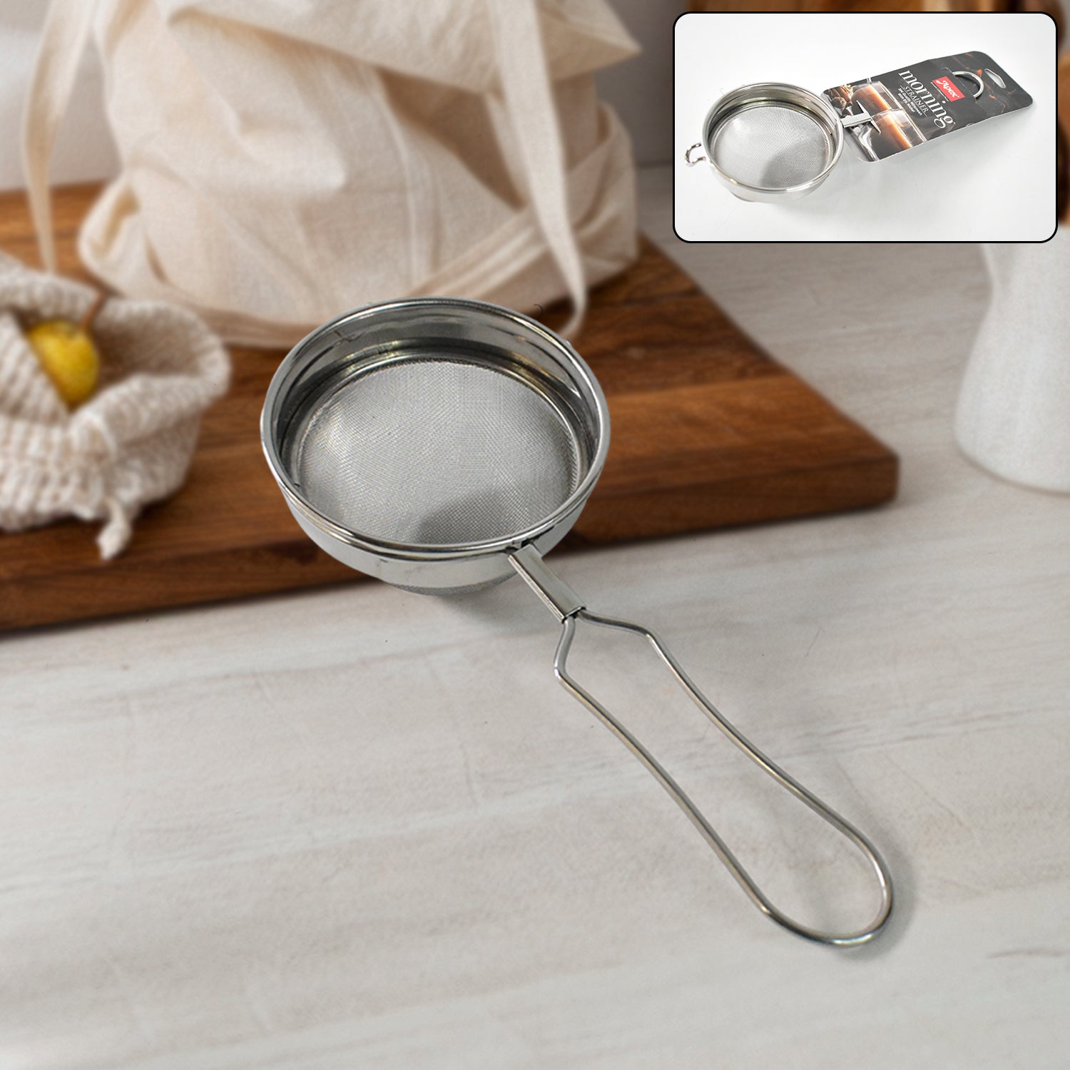 Apex Morning Stainless Steel Tea and Coffee Strainer - Shivani Jaswal Apex Morning Stainless Steel Tea and Coffee Strainer