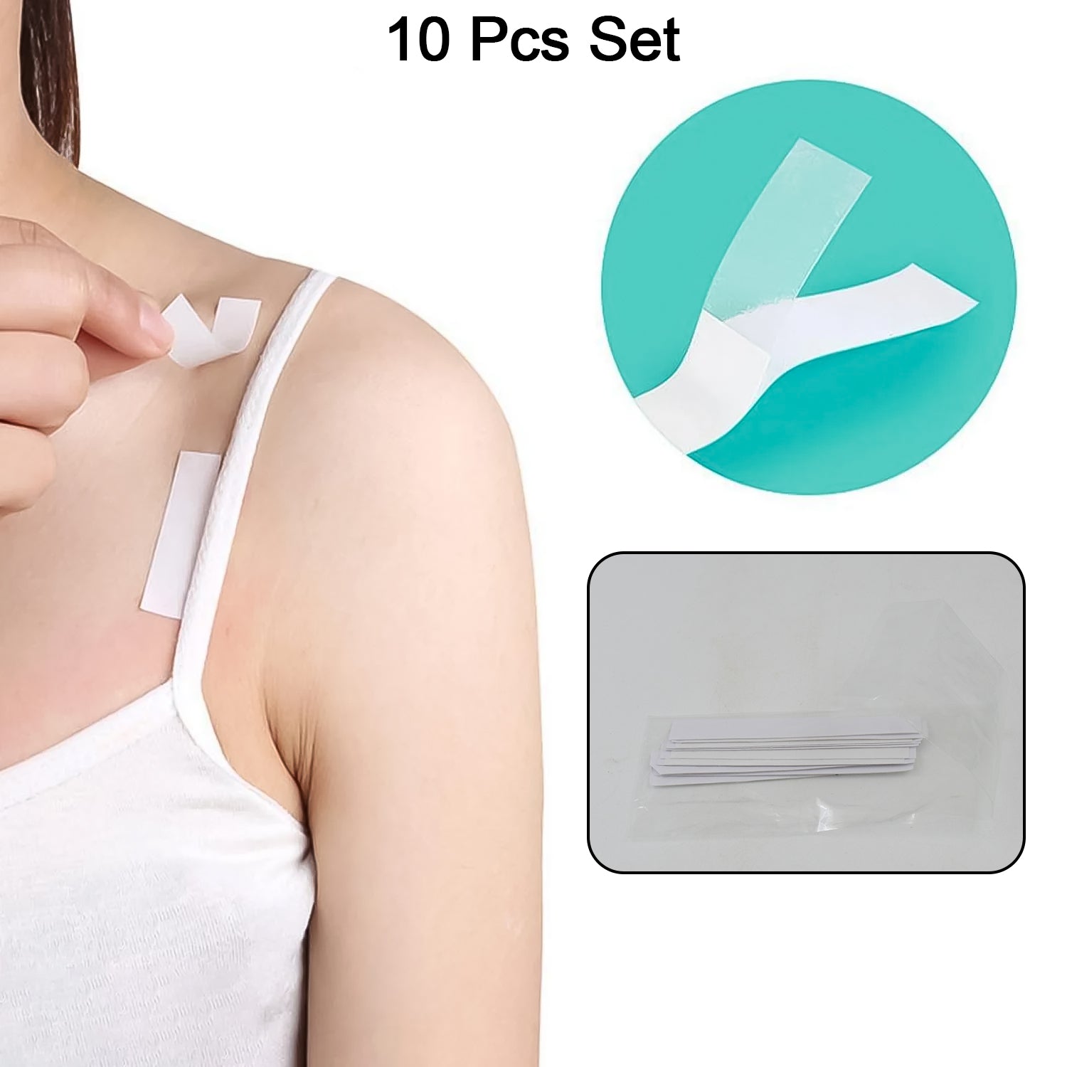 Waterproof Anti-Skid Transparent Medical Tape for Lingerie (10 Pcs Set) - Shivani Jaswal Waterproof Anti-Skid Transparent Medical Tape for Lingerie (10 Pcs Set)