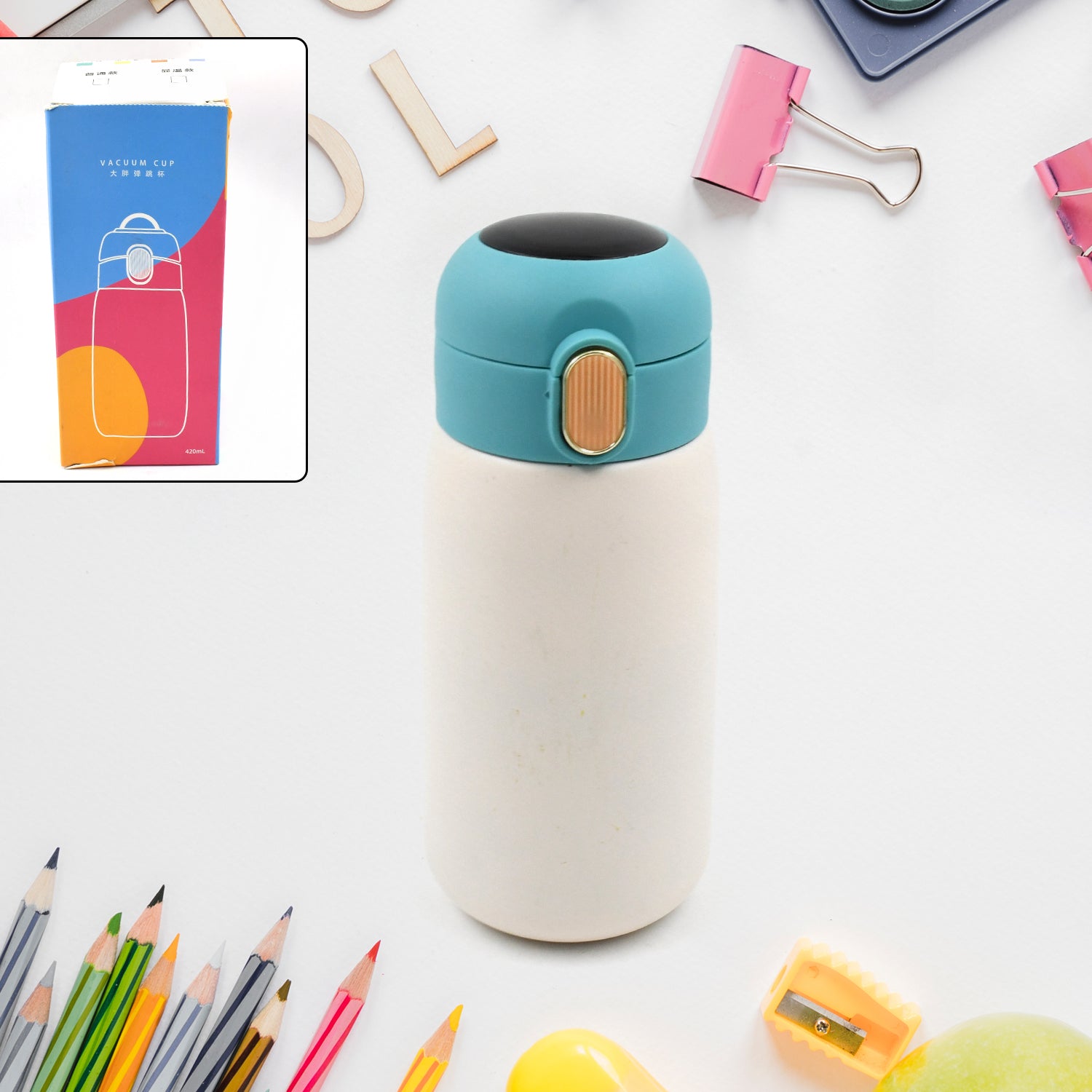 Smart Vacuum Insulated Water Bottle with LED Temperature Display (420 ML / Mix Design & Color) - Shivani Jaswal Smart Vacuum Insulated Water Bottle with LED Temperature Display (420 ML / Mix Design & Color)