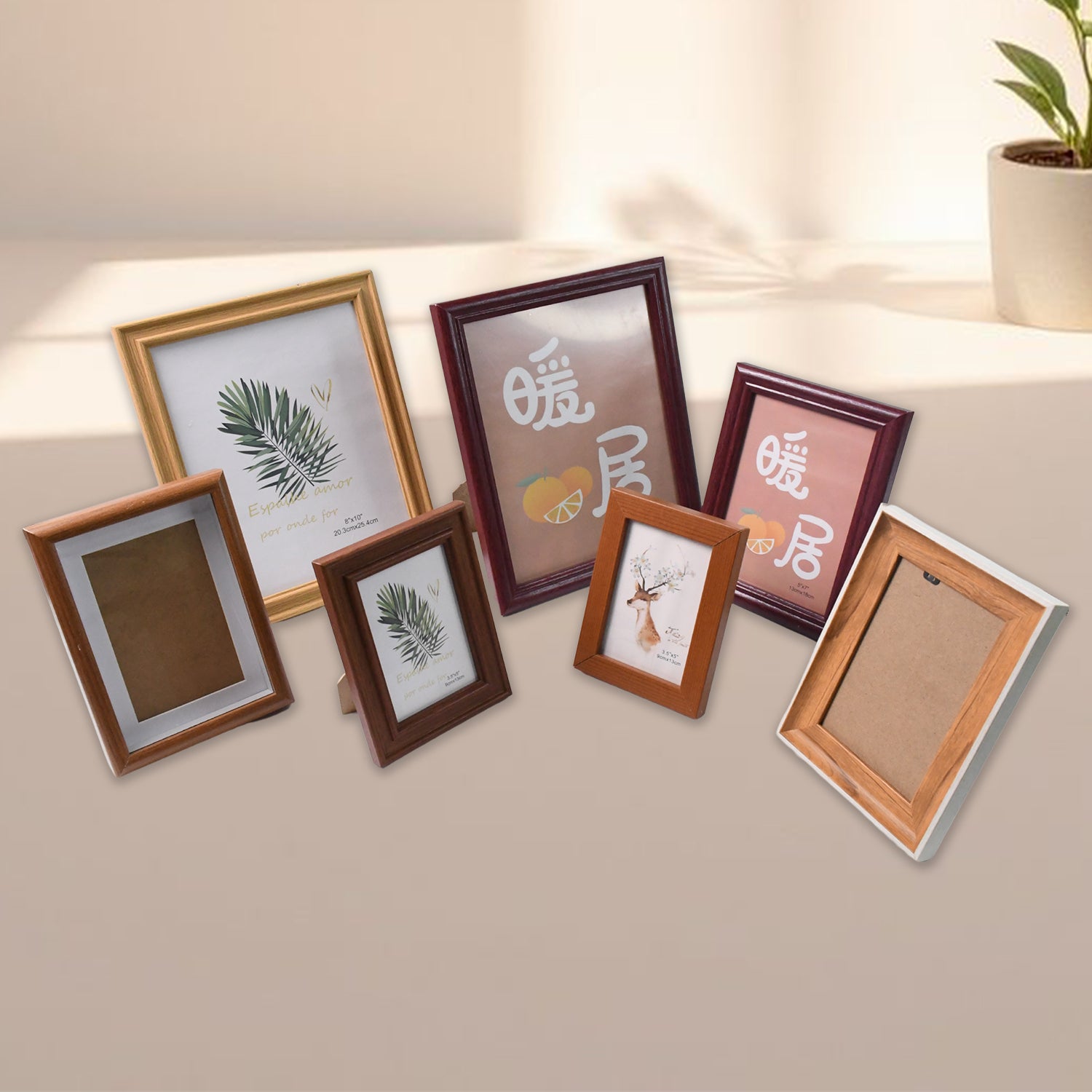 Creative Solid Wooden Photo Frame (Mix Design & Size / 1 Pc) - Shivani Jaswal Creative Solid Wooden Photo Frame (Mix Design & Size / 1 Pc)