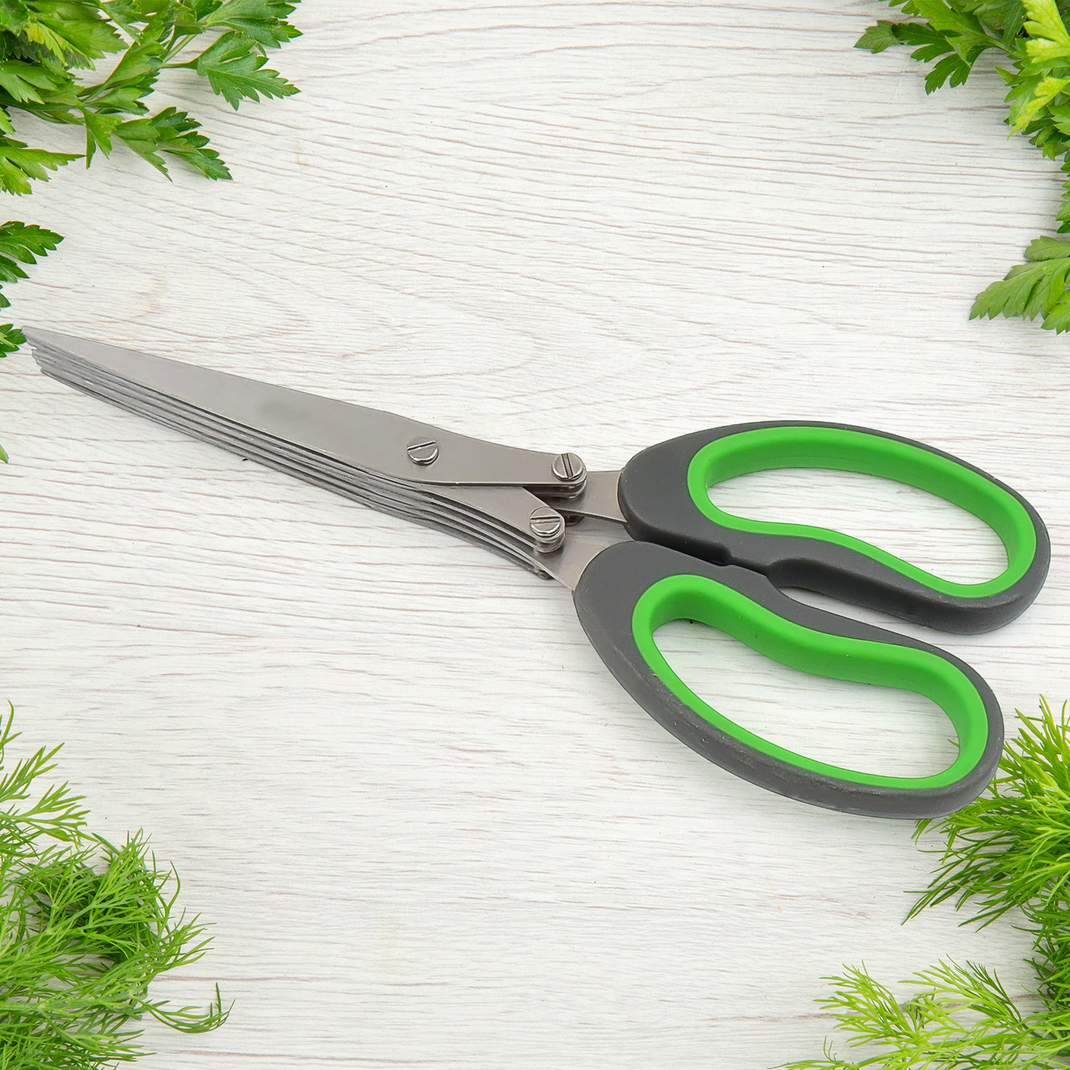 Multifunction Vegetable Stainless Steel Herbs Scissor with 5 Blades (1 Pc) - Shivani Jaswal Multifunction Vegetable Stainless Steel Herbs Scissor with 5 Blades (1 Pc)
