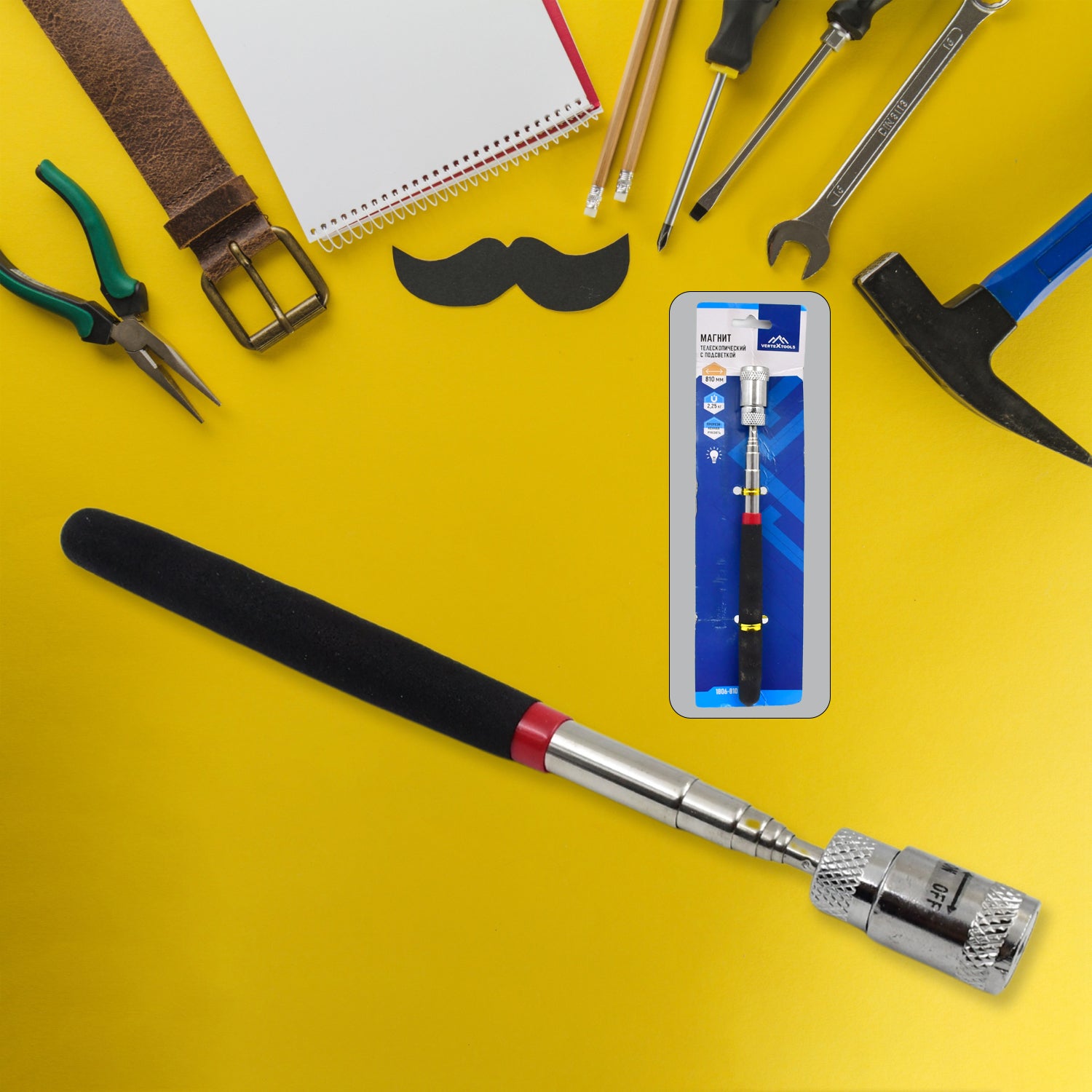 1 Pc Telescopic Pick up Tool Magnetic Mini LED Magnet Tool - Shivani Jaswal 1 Pc Telescopic Pick up Tool Magnetic Mini LED Magnet Tool