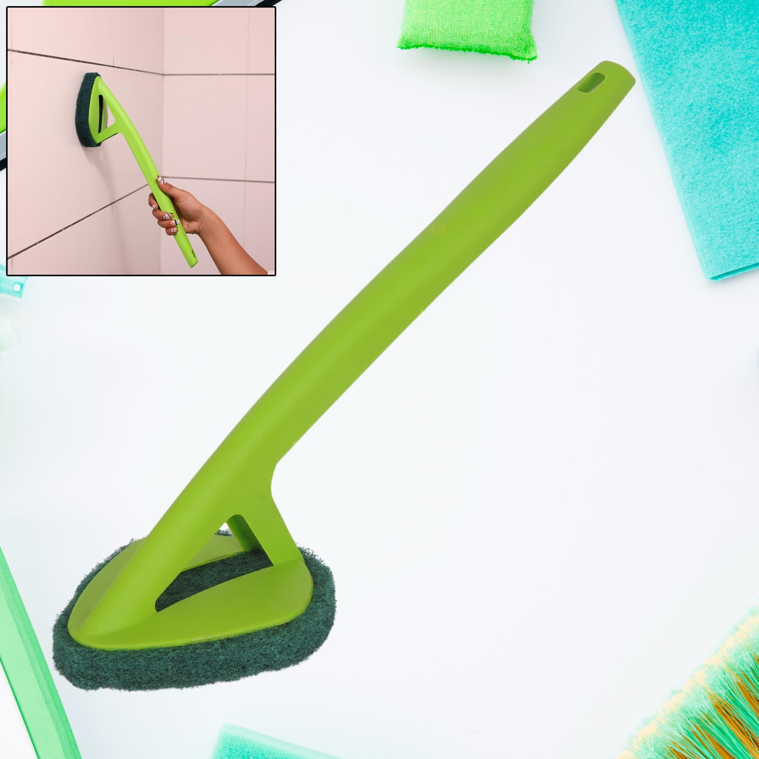 Scrubber Hockey with Long Handle (1 Pc) - Shivani Jaswal Scrubber Hockey with Long Handle (1 Pc)
