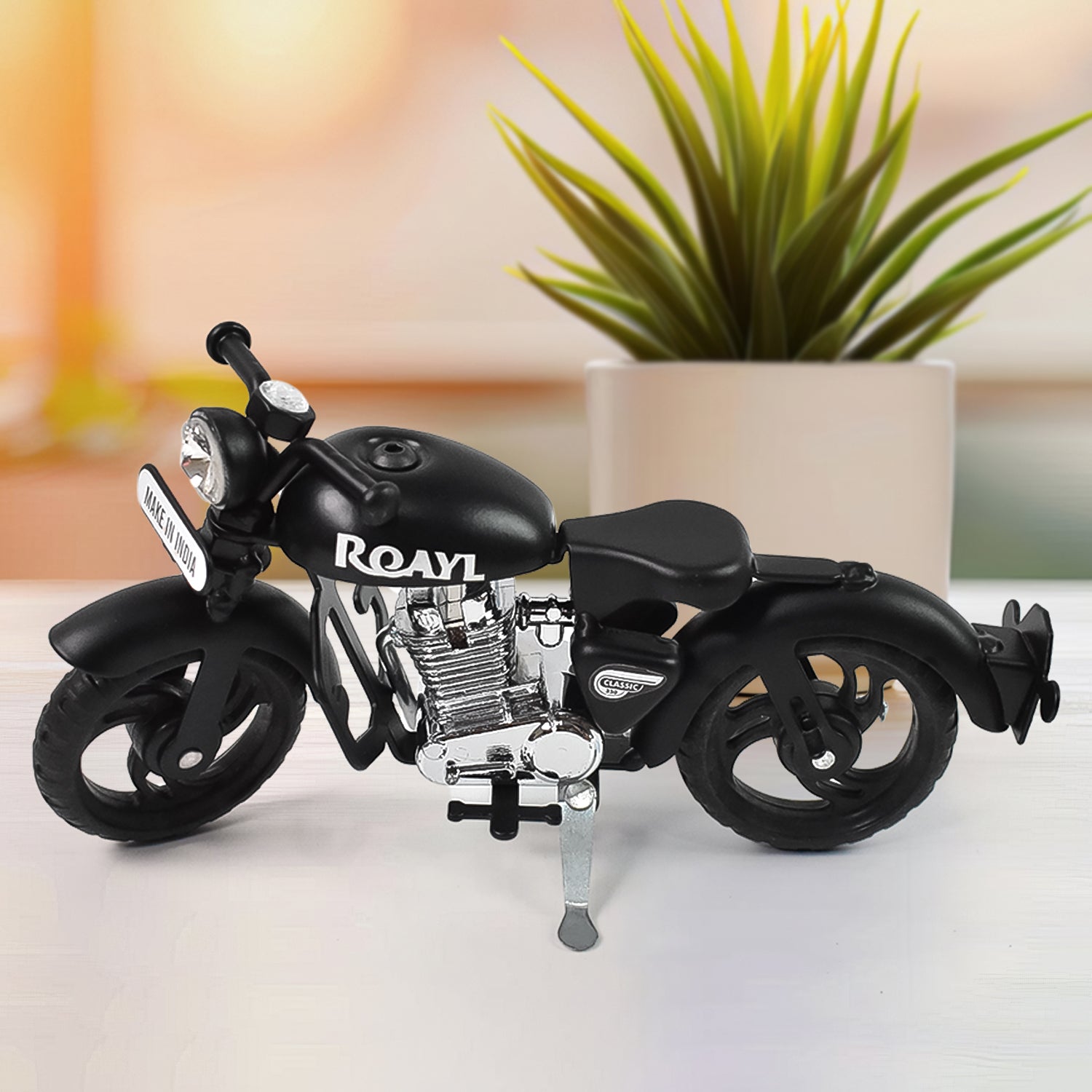 Metal Bullet Bike Toy Model for Kids with Side Stand (1 Pc / Mix Color) - Shivani Jaswal Metal Bullet Bike Toy Model for Kids with Side Stand (1 Pc / Mix Color)
