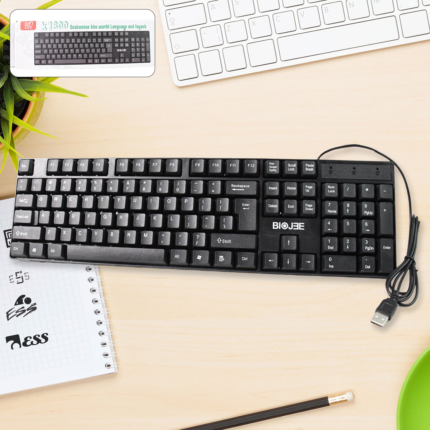 Wired USB Keyboard 104 Keys (1 Pc) - Shivani Jaswal Wired USB Keyboard 104 Keys (1 Pc)
