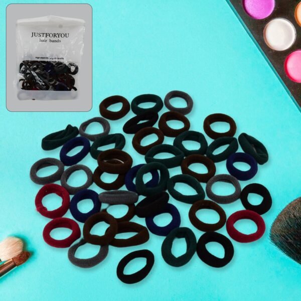 Small Ponytail Holder Bands for Hair Rubber Bands (Pack of 50 / Multicolour), Hair accessories