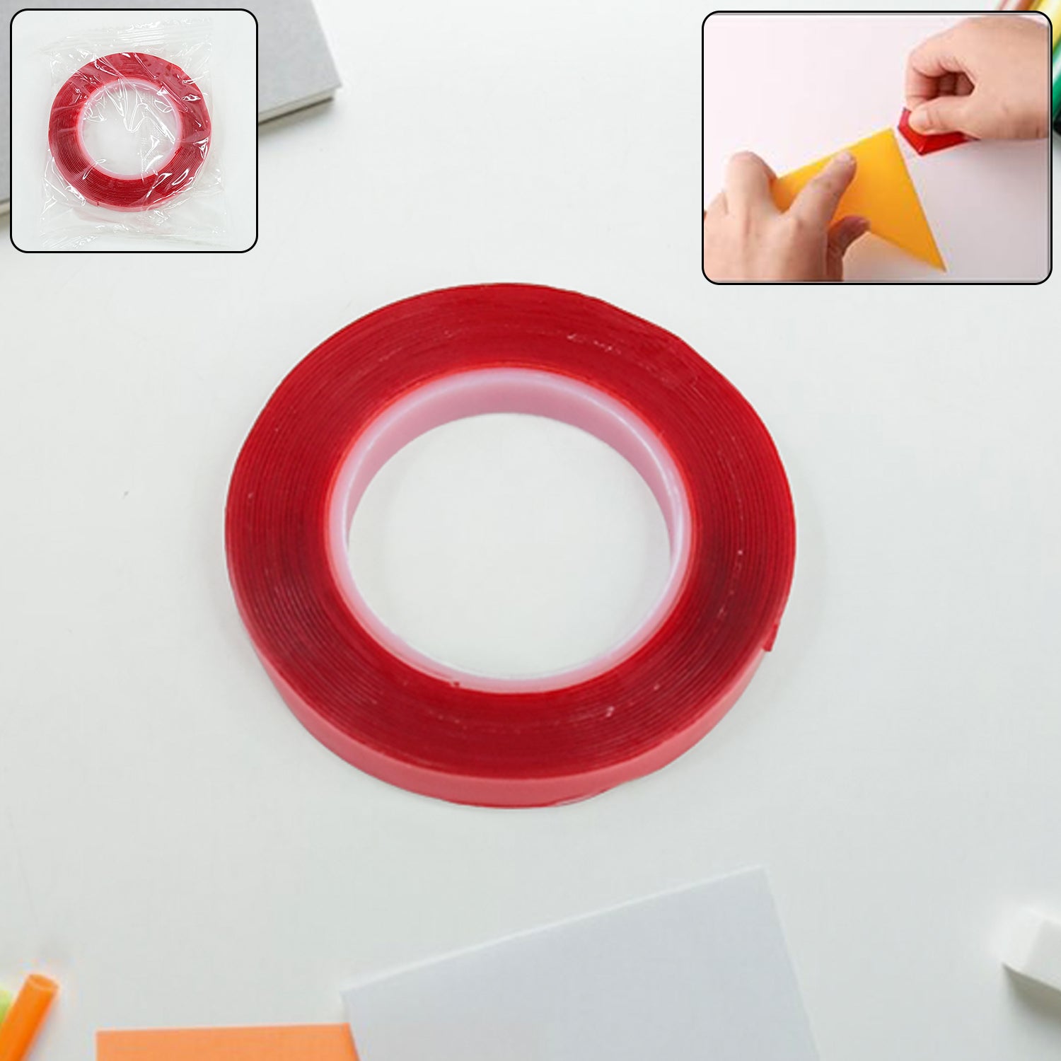 Heavy Duty Transparent Acrylic Foam Mounting Tape (3 Mtr Approx / 1 Pc) - Shivani Jaswal Heavy Duty Transparent Acrylic Foam Mounting Tape (3 Mtr Approx / 1 Pc)